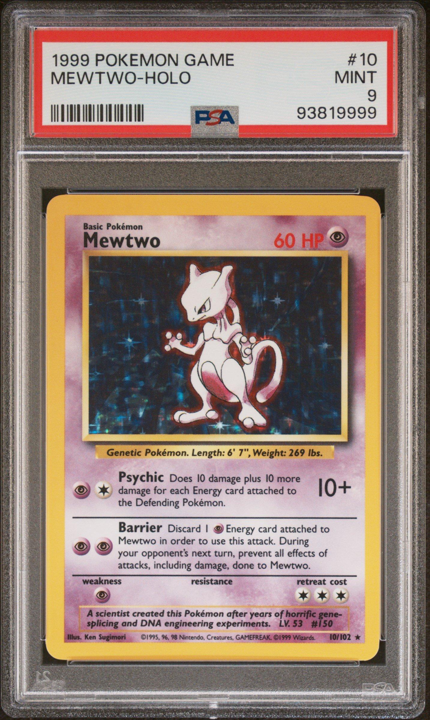 1999 Pokemon Game 10 Mewtwo-holo PSA 9 Graded Card | GameStop