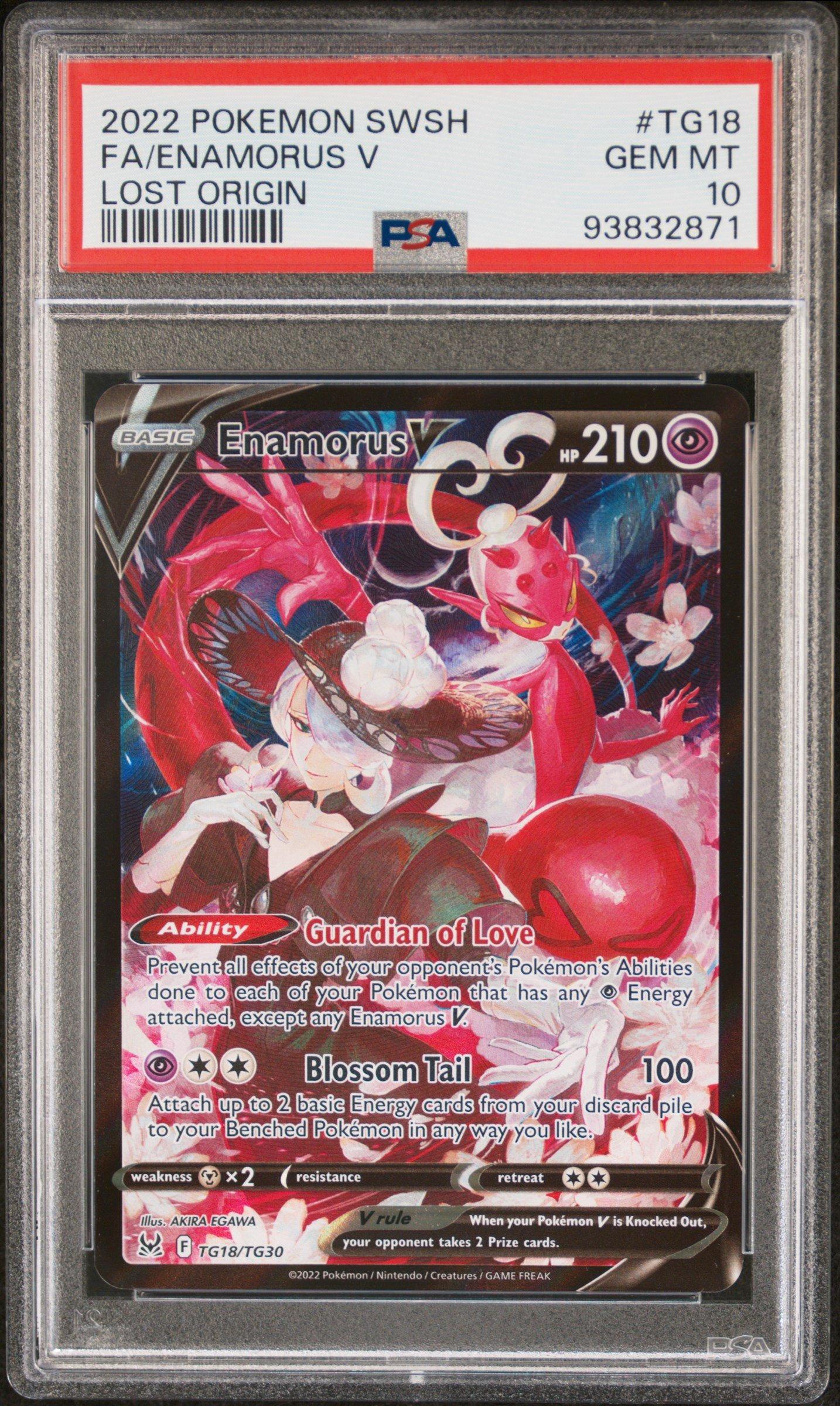2022 Pokemon Sword & Shield Lost Origin Tg18 Full Art/enamorus V