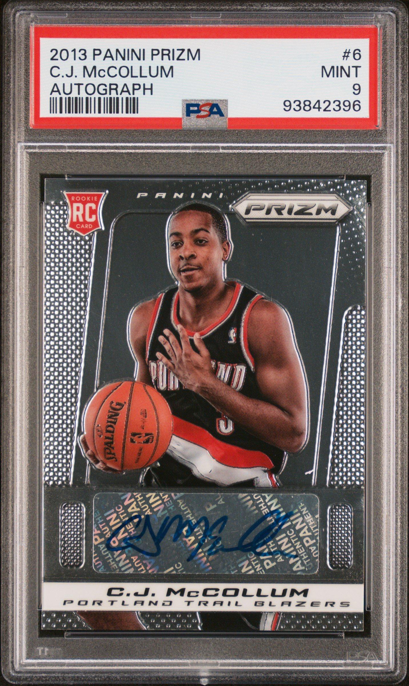 2013 Panini Prizm Autograph 6 C.j. Mccollum PSA 9