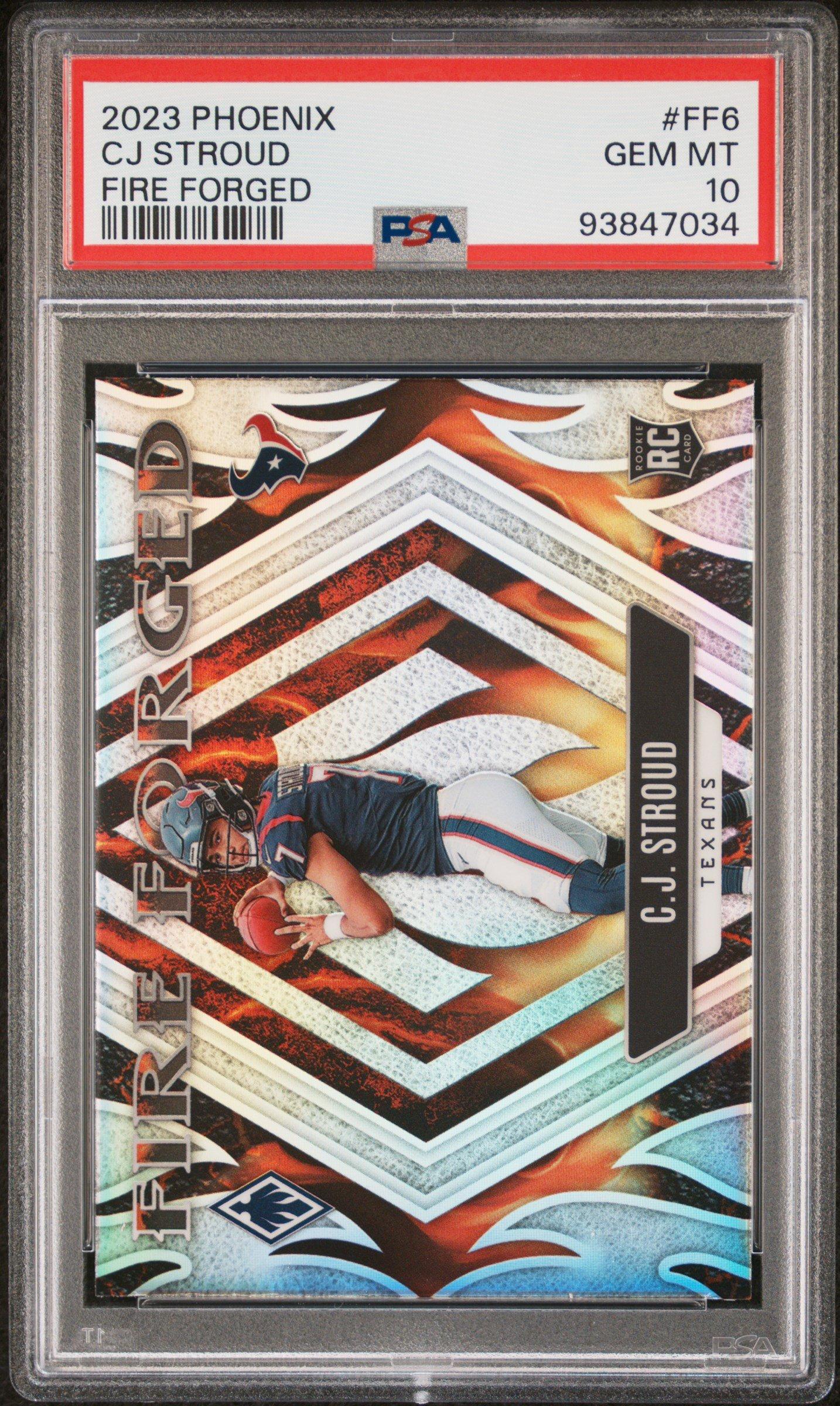 2023 Panini Phoenix Fire Forged Ff6 Cj Stroud PSA 10