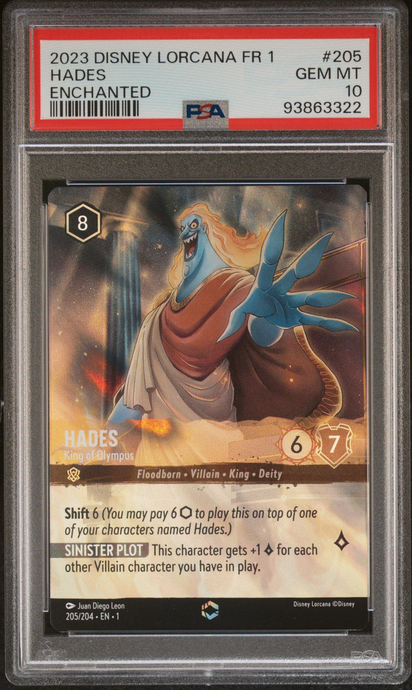 PSA10Disney Loracana ハデス #205 813 PSA10Disney Loracana ハデス #205 813 Disney Lorcana card