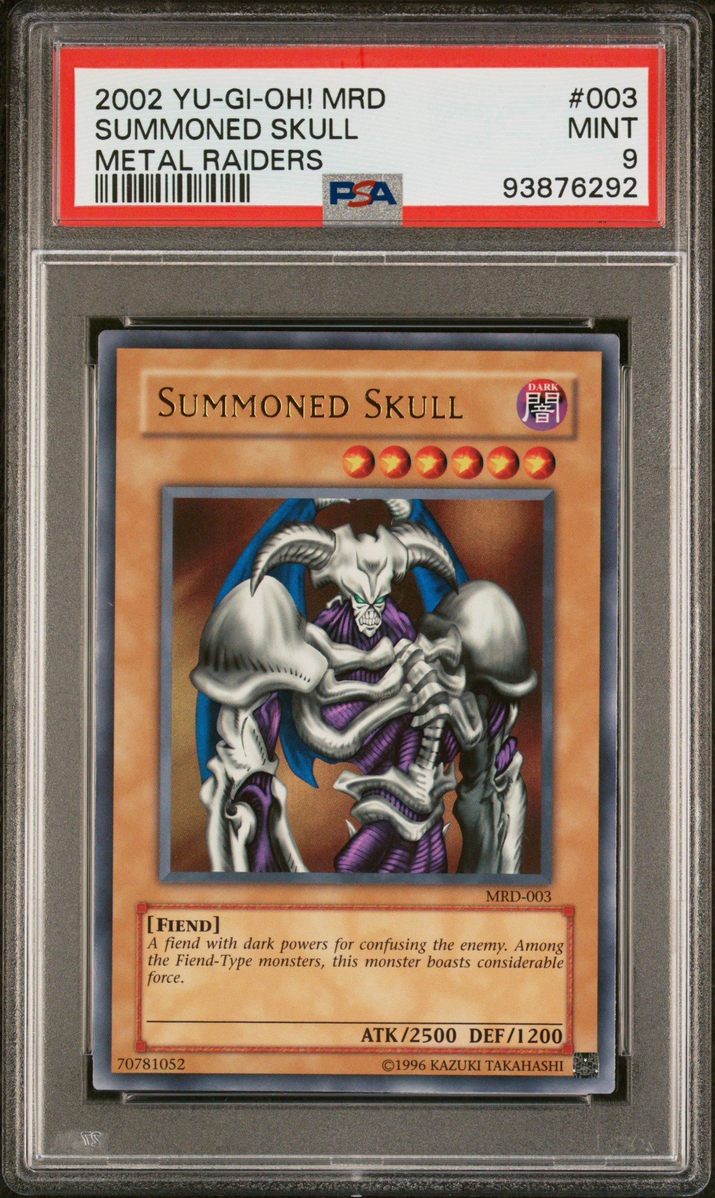 2002 Yu-gi-oh! Mrd-metal Raiders 003 Summoned Skull PSA 9 Graded