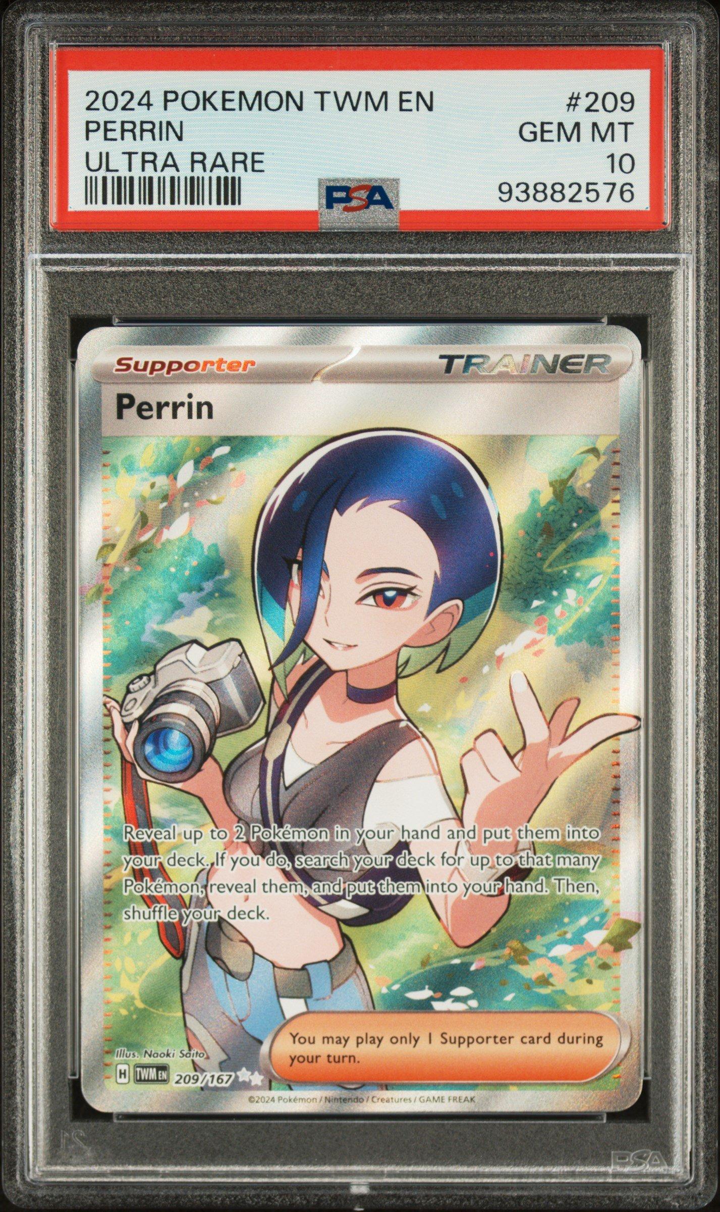 2024 Pokemon Twm En-twilight Masquerade 209 Perrin Ultra Rare PSA