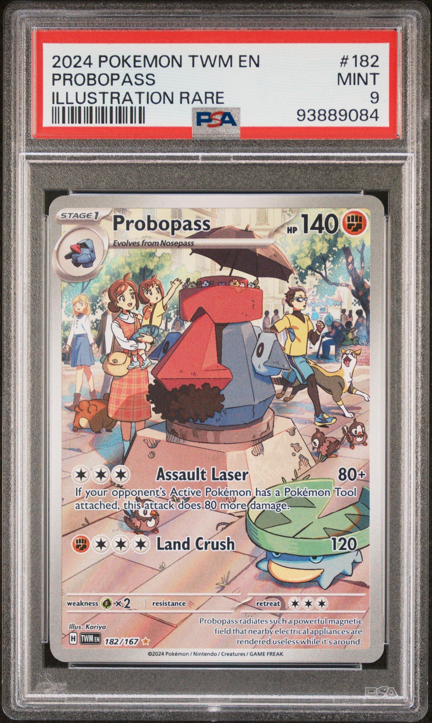 2024 Pokemon Twm En-twilight Masquerade 182 Probopass Illustration Rare PSA