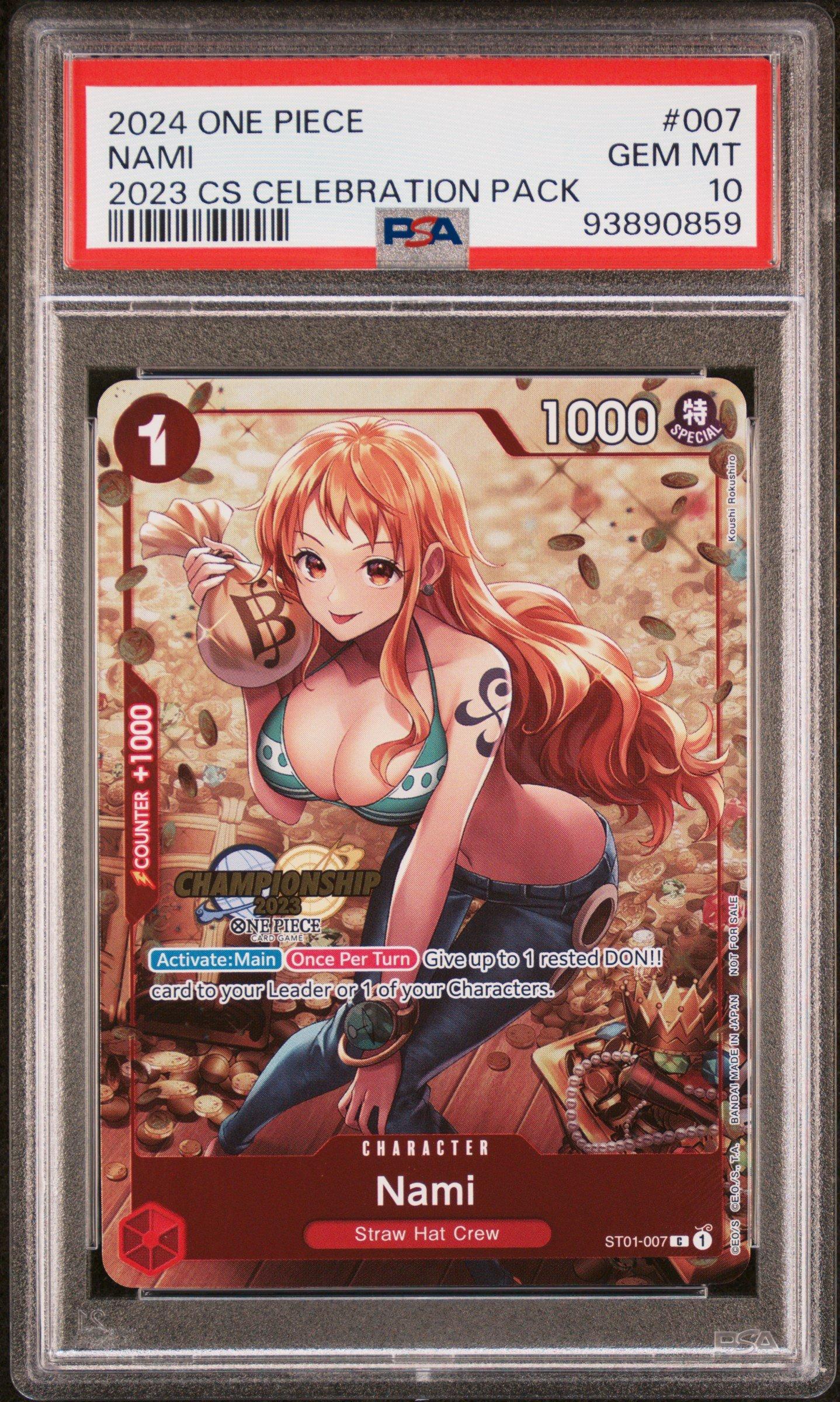 2024 One Piece Championship 2023 Celebration Pack 007 Nami PSA 10