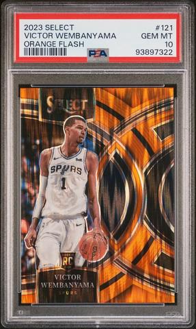 2023 Panini Select 121 Victor Wembanyama Orange Flash PSA 10
