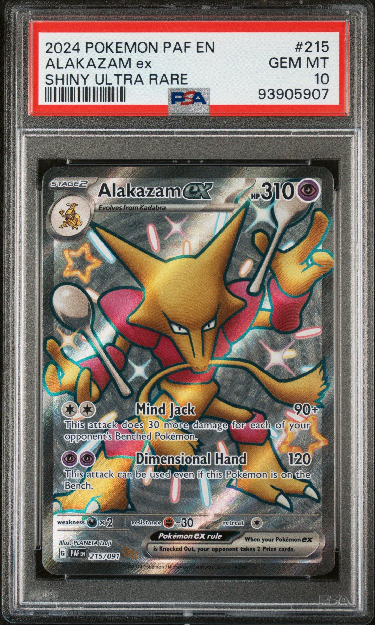 2024 Pokemon Paf En-paldean Fates 215 Alakazam Ex Shiny Ultra Rare