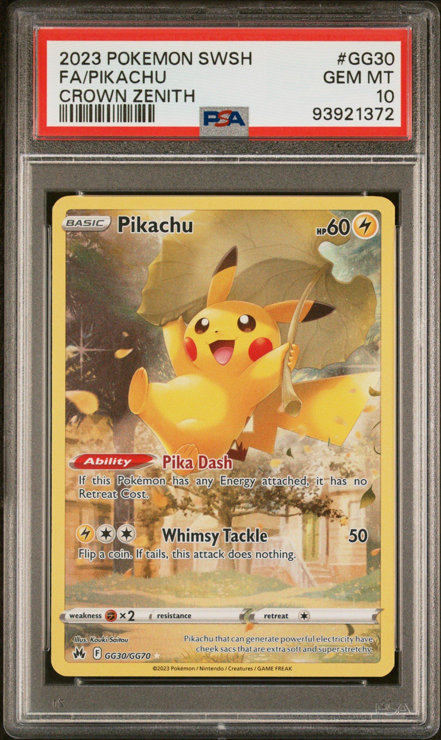 2023 Pokemon Sword And Shield Crown Zenith Gg30 Full Art/pikachu
