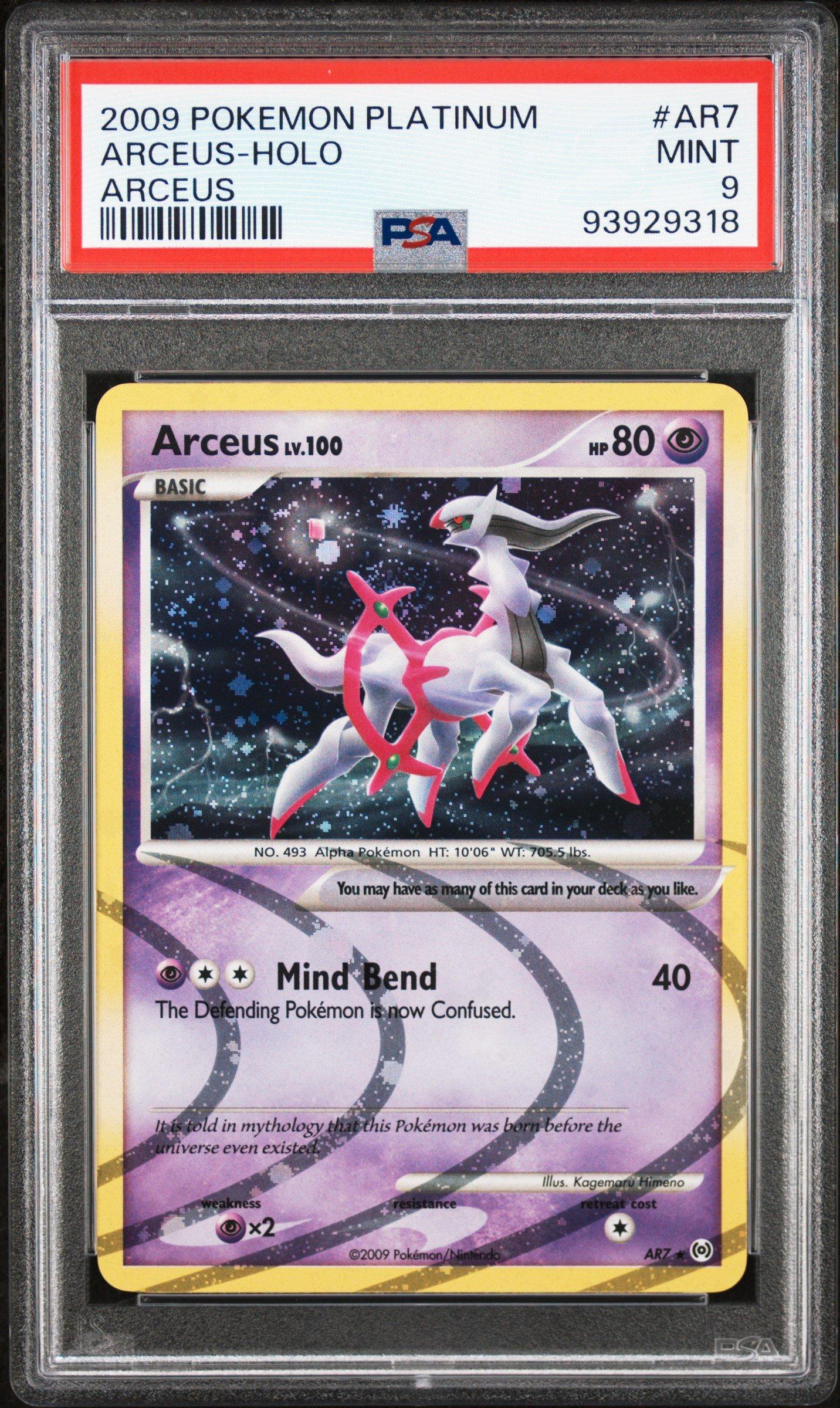2009 Pokemon Platinum Arceus Ar7 Arceus-holo PSA 9