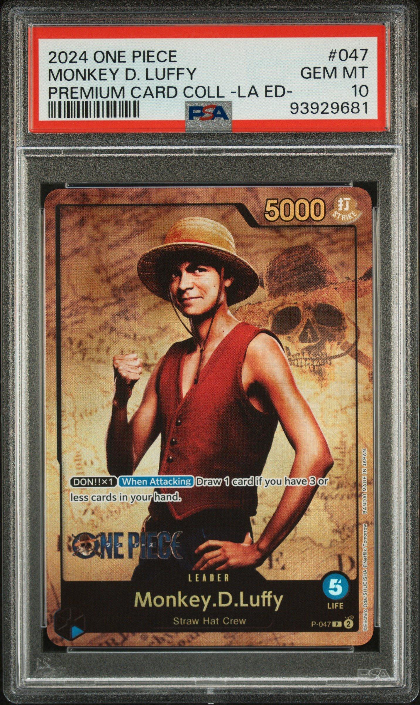 2024 One Piece Premium Card Collection -live Action Edition- 047 Monkey D. Luffy PSA 10