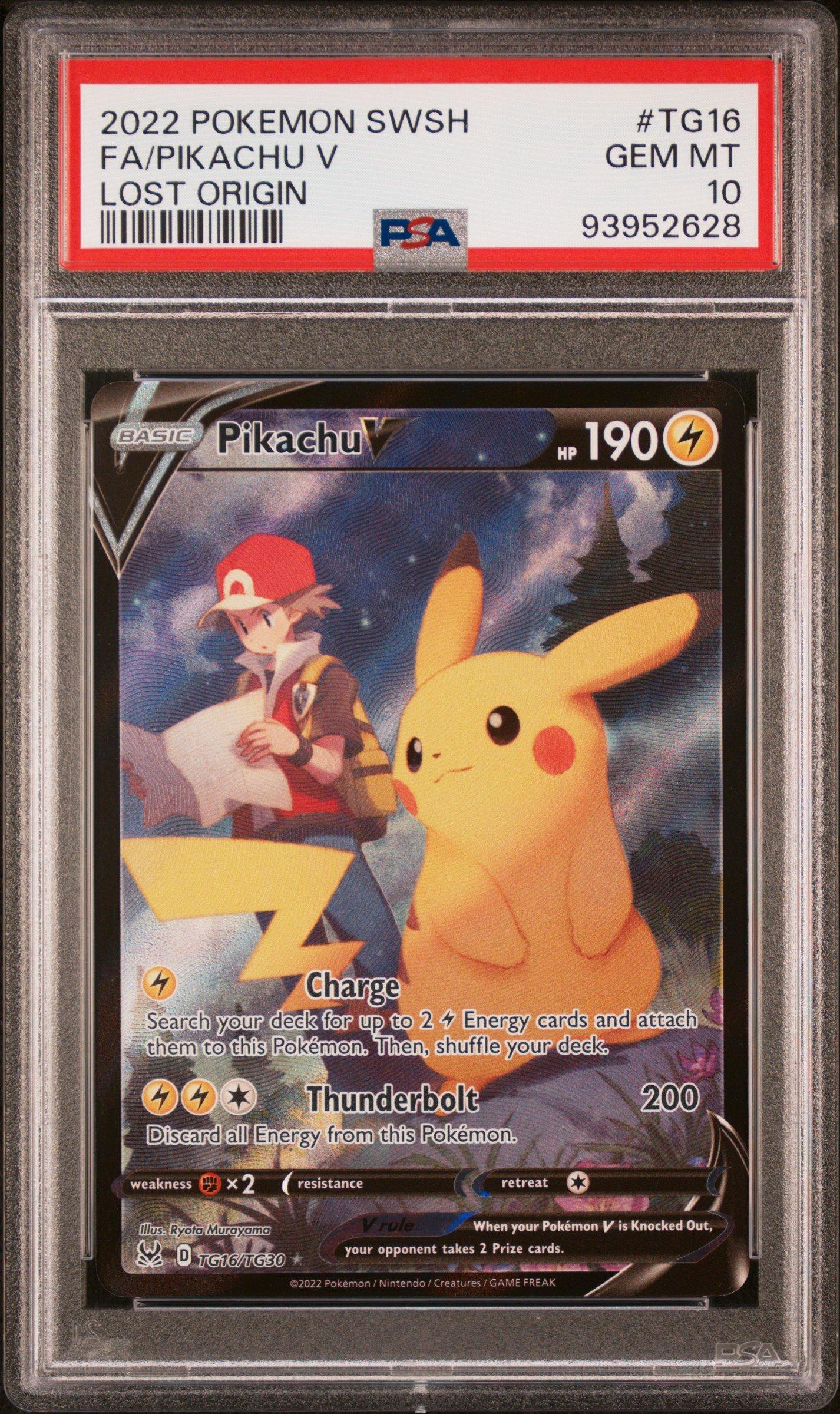 2022 Pokemon Sword & Shield Lost Origin Tg16 Full Art/pikachu V