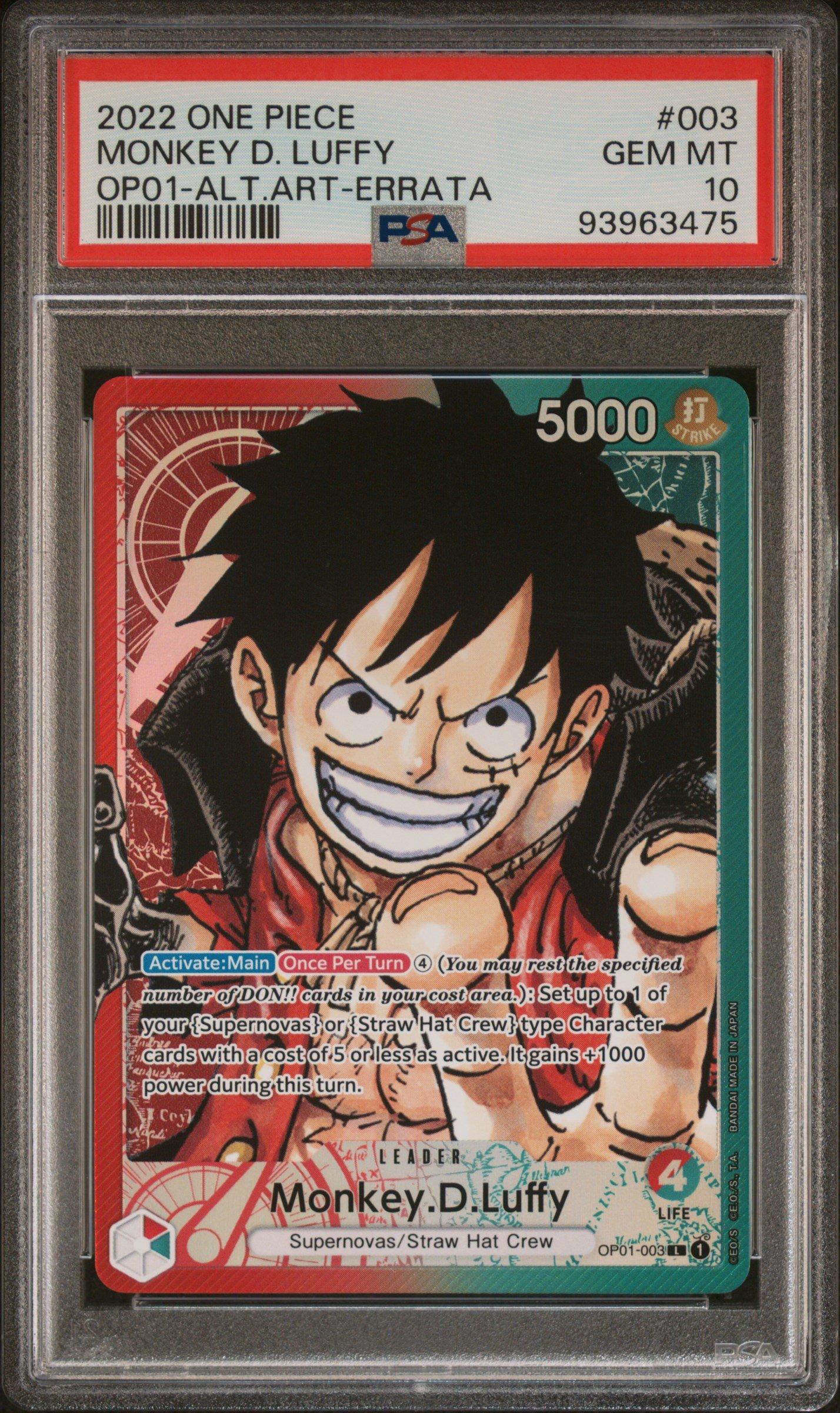 2022 One Piece Romance Dawn 003 Monkey D. Luffy Alternate Art