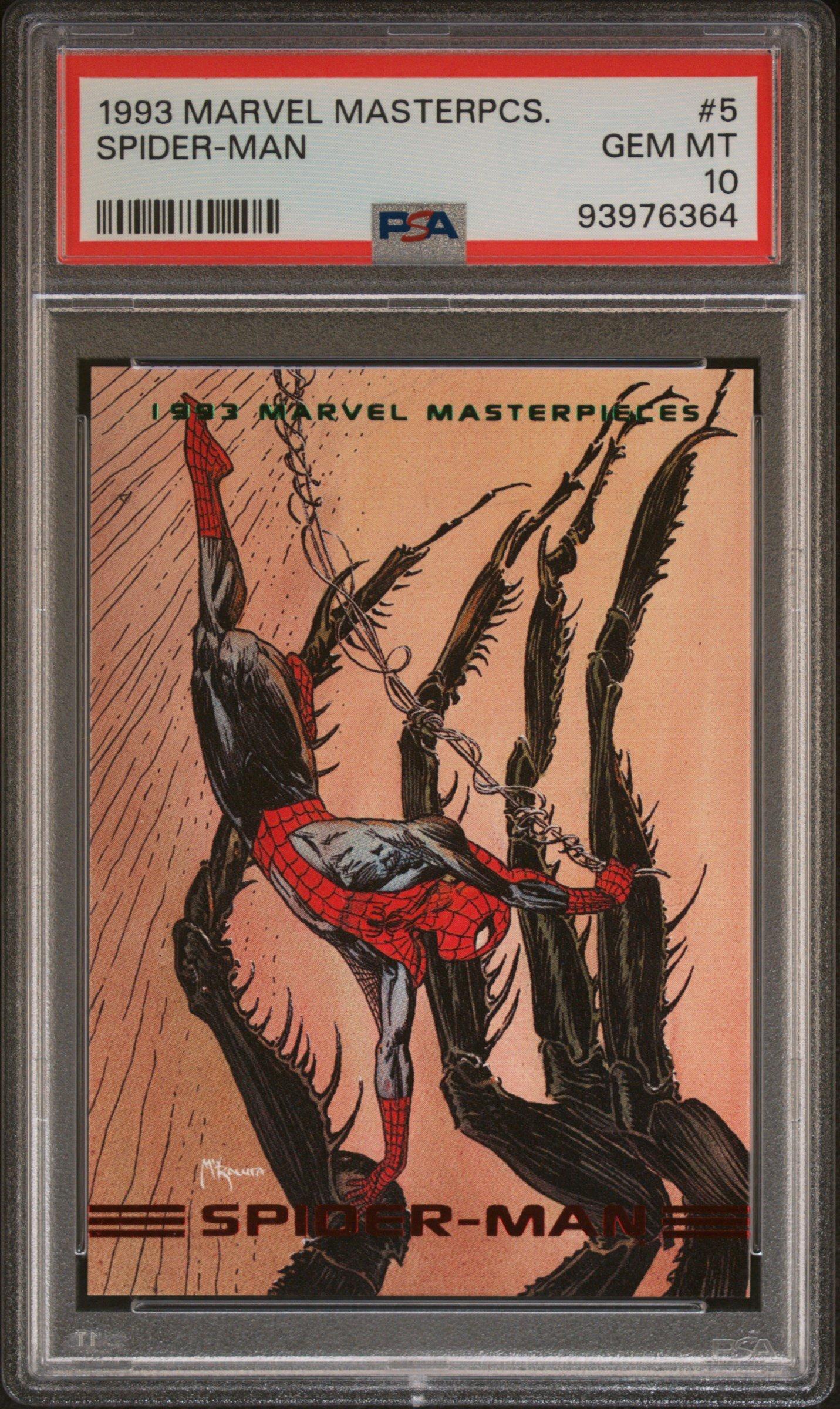 1993 Marvel Masterpieces 5 Spider-man PSA 10