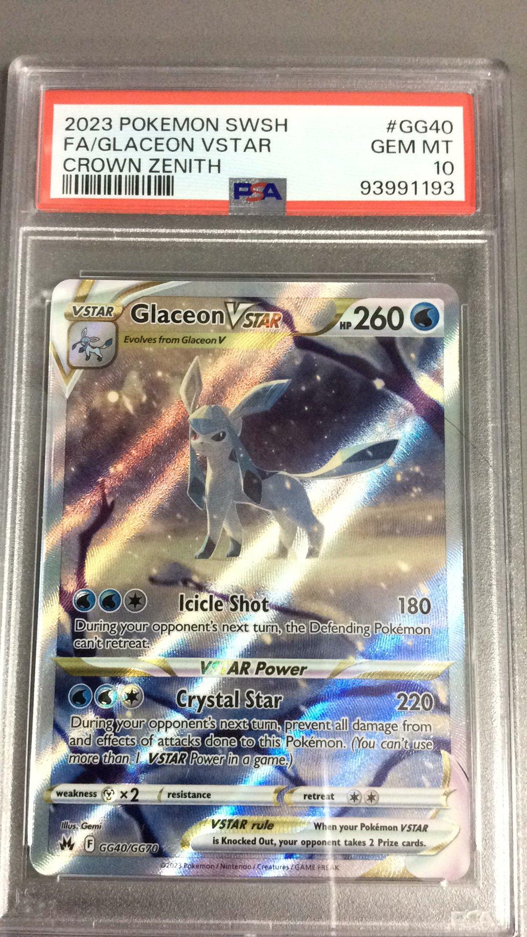 2023 Pokemon Sword And Shield Crown Zenith Gg40 Full Art/glaceon