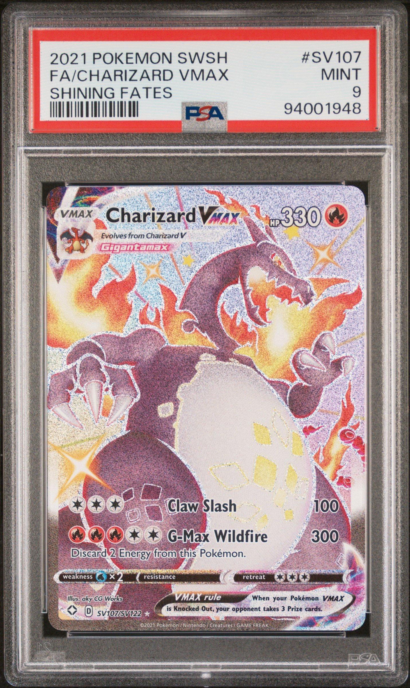 2021 Pokemon Sword & Shield Shining Fates Sv107 Full Art/charizard