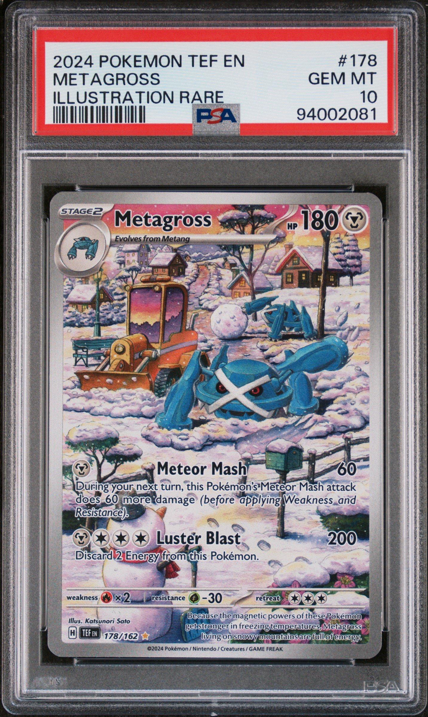 2024 Pokemon Tef En-temporal Forces 178 Metagross Illustration