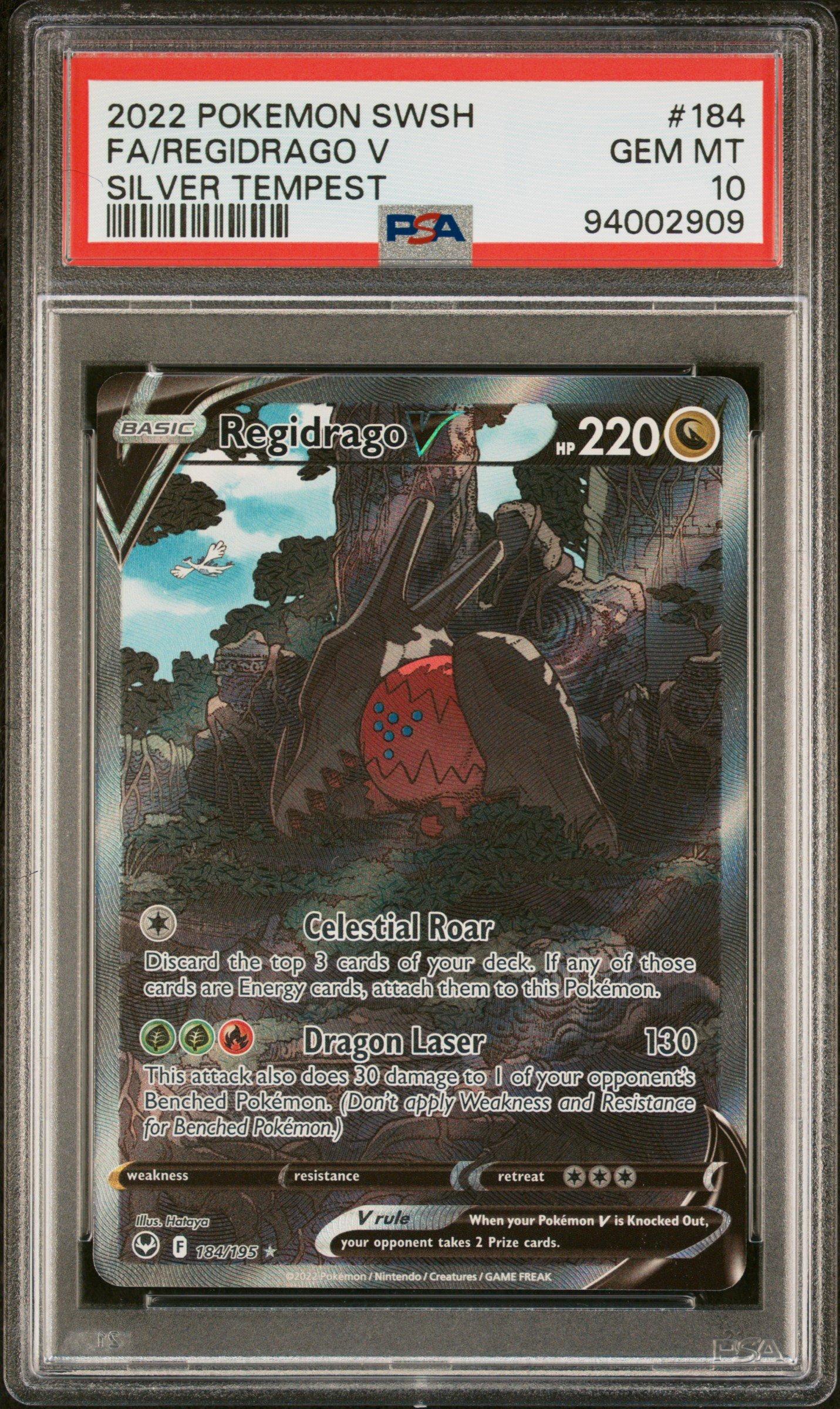 2022 Pokemon Sword & Shield Silver Tempest 184 Full Art/regidrago