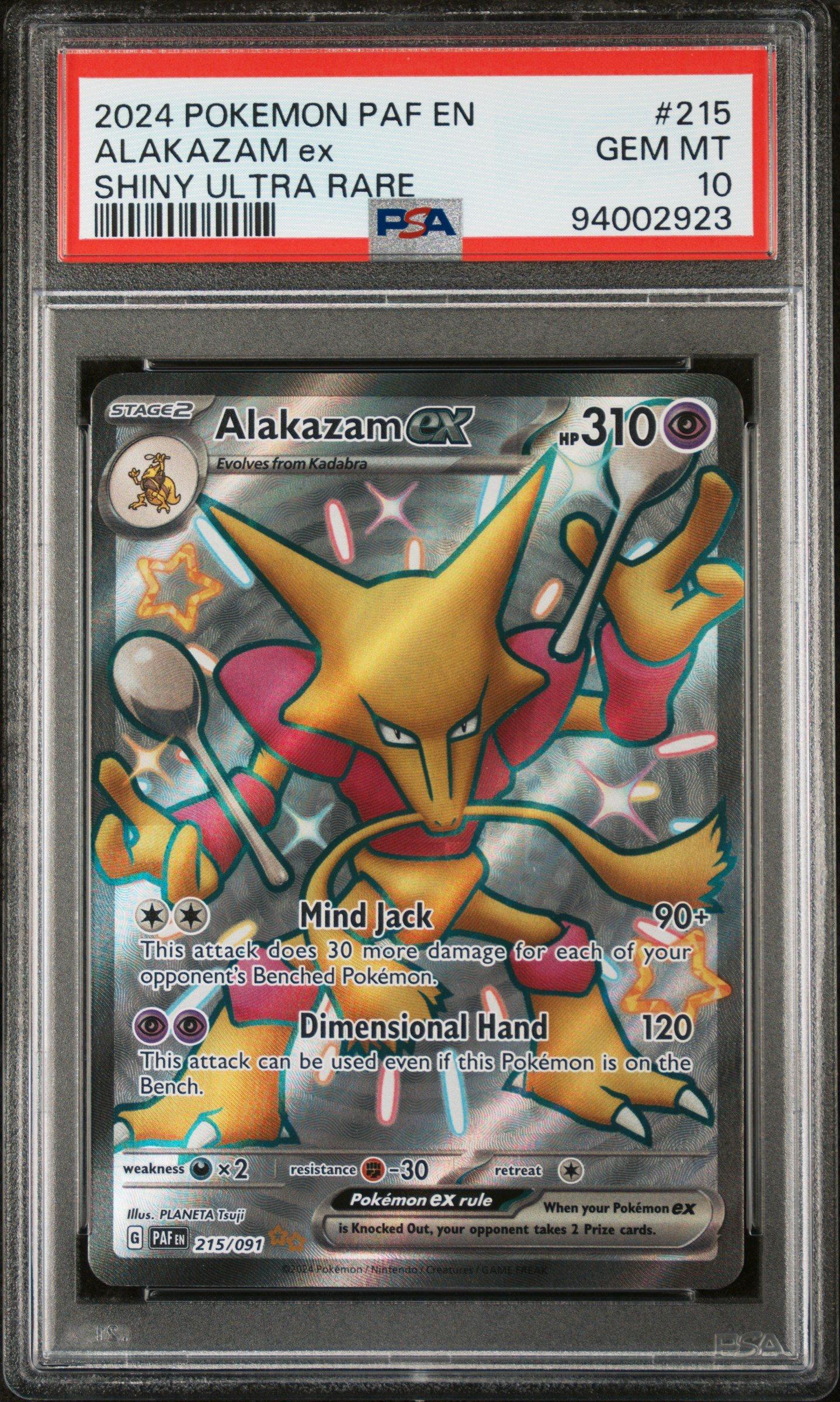 2024 Pokemon Paf En-paldean Fates 215 Alakazam Ex Shiny