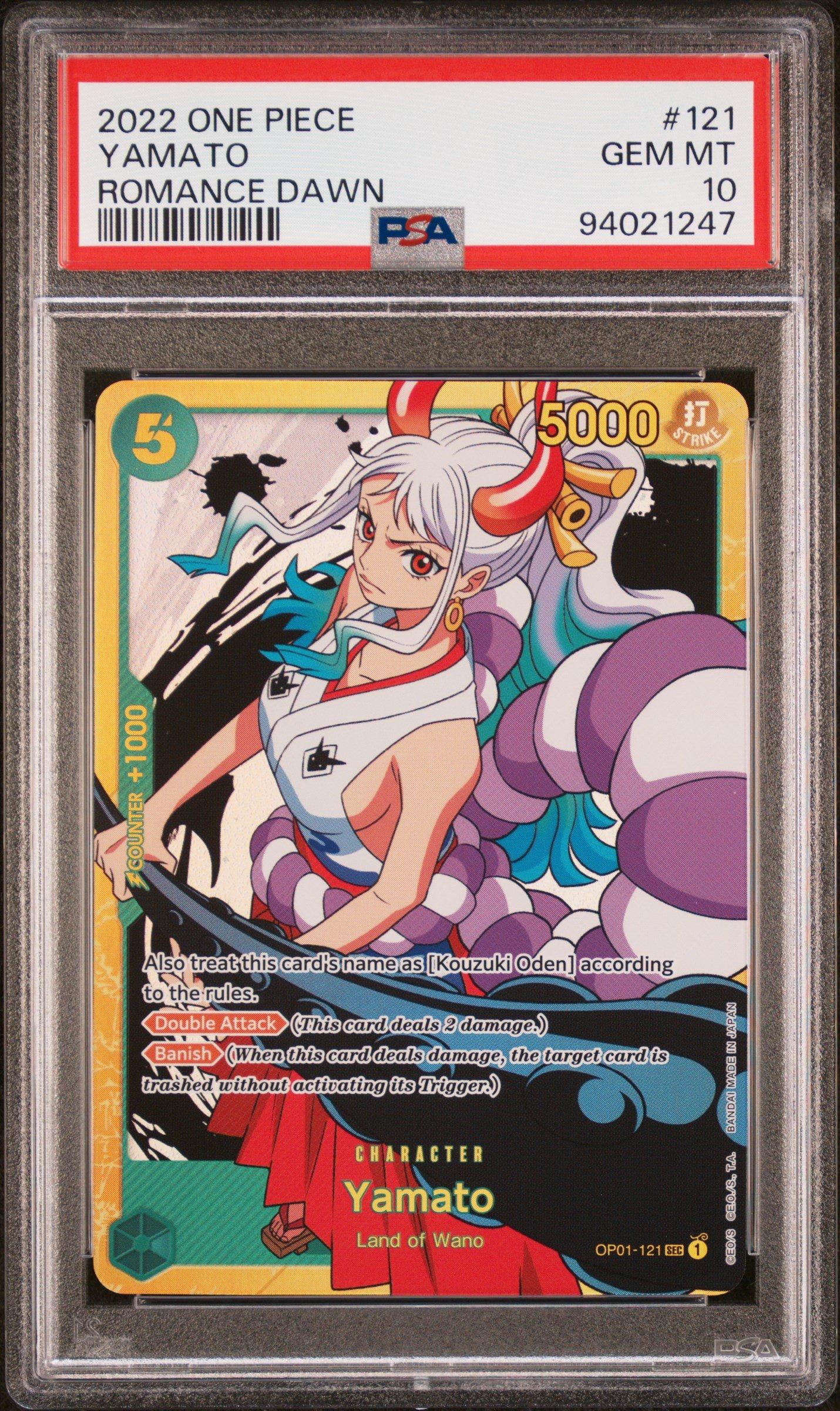 2022 One Piece Op01-romance Dawn 121 Yamato PSA 10