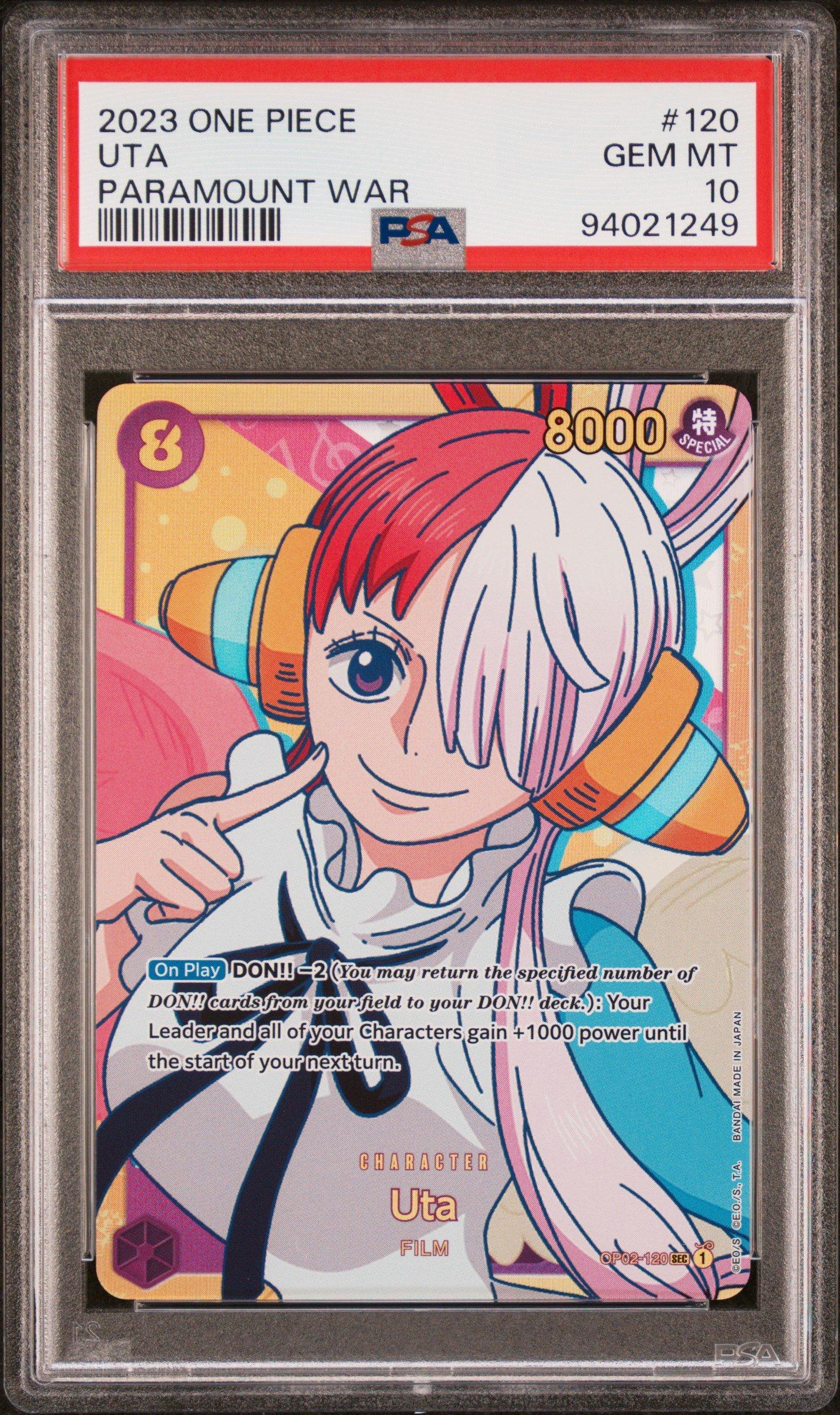 2023 One Piece Op02-paramount War 120 Uta PSA 10