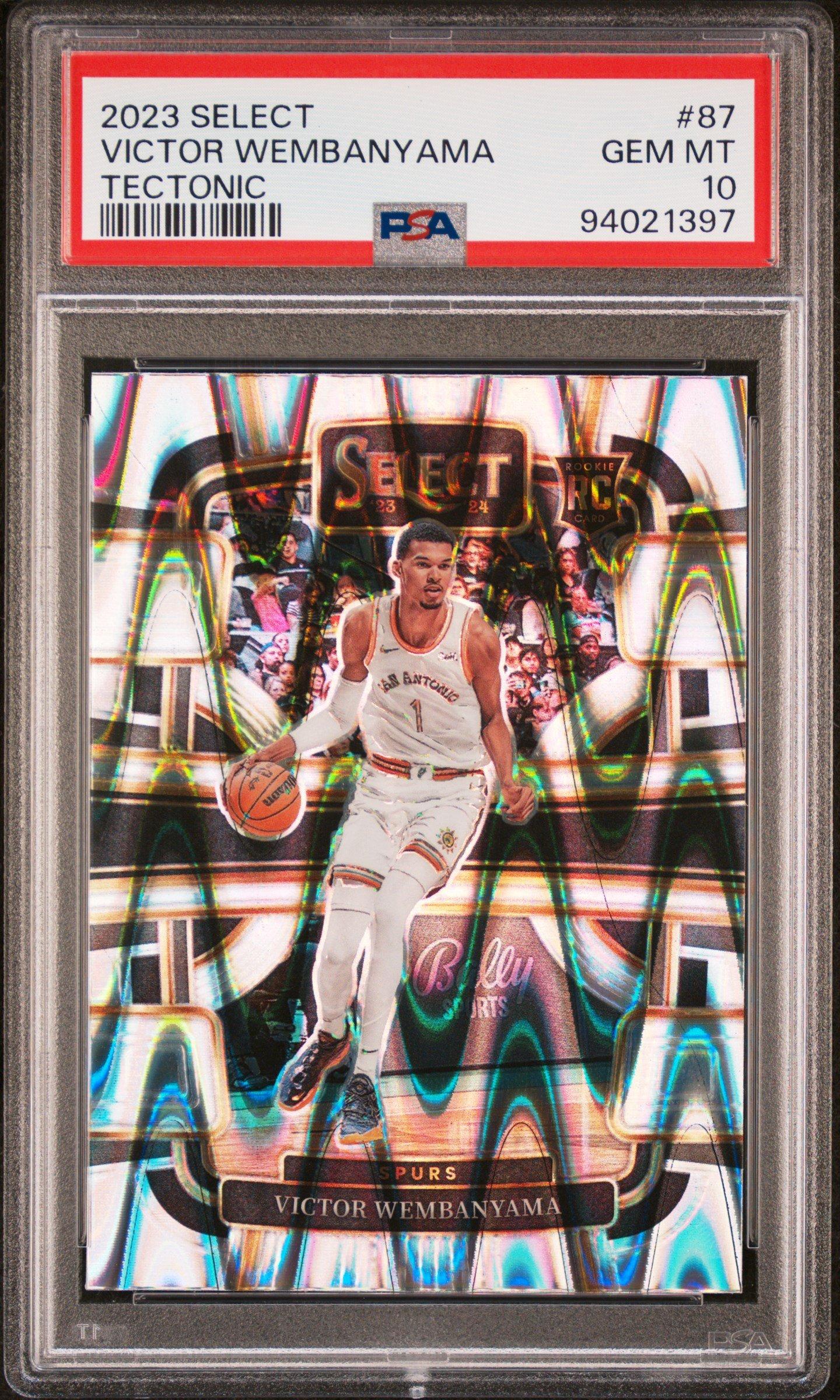 2023 Panini Select 87 Victor Wembanyama Tectonic PSA 10 Graded