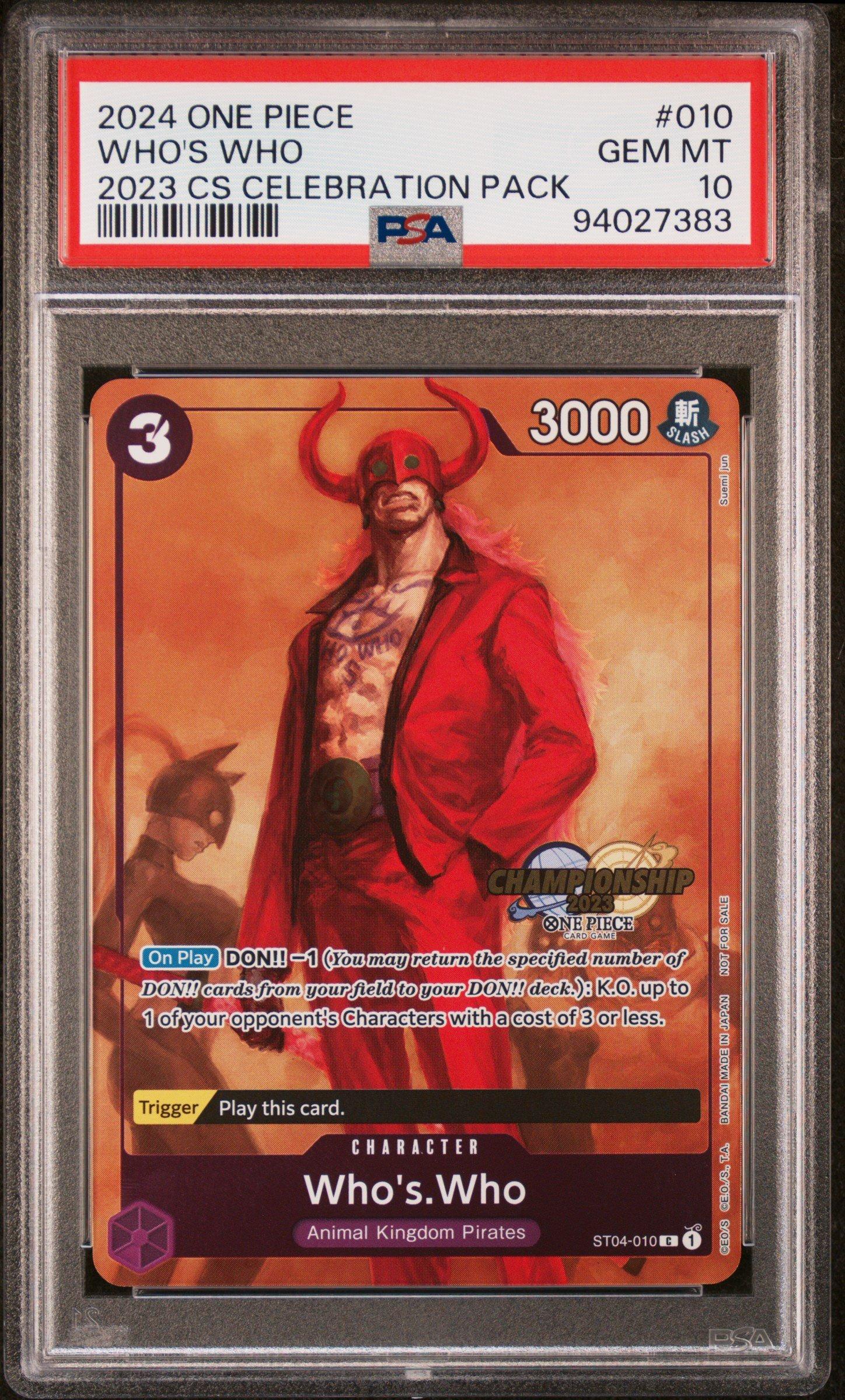 2024 One Piece Championship 2023 Celebration Pack 010 Who's Who