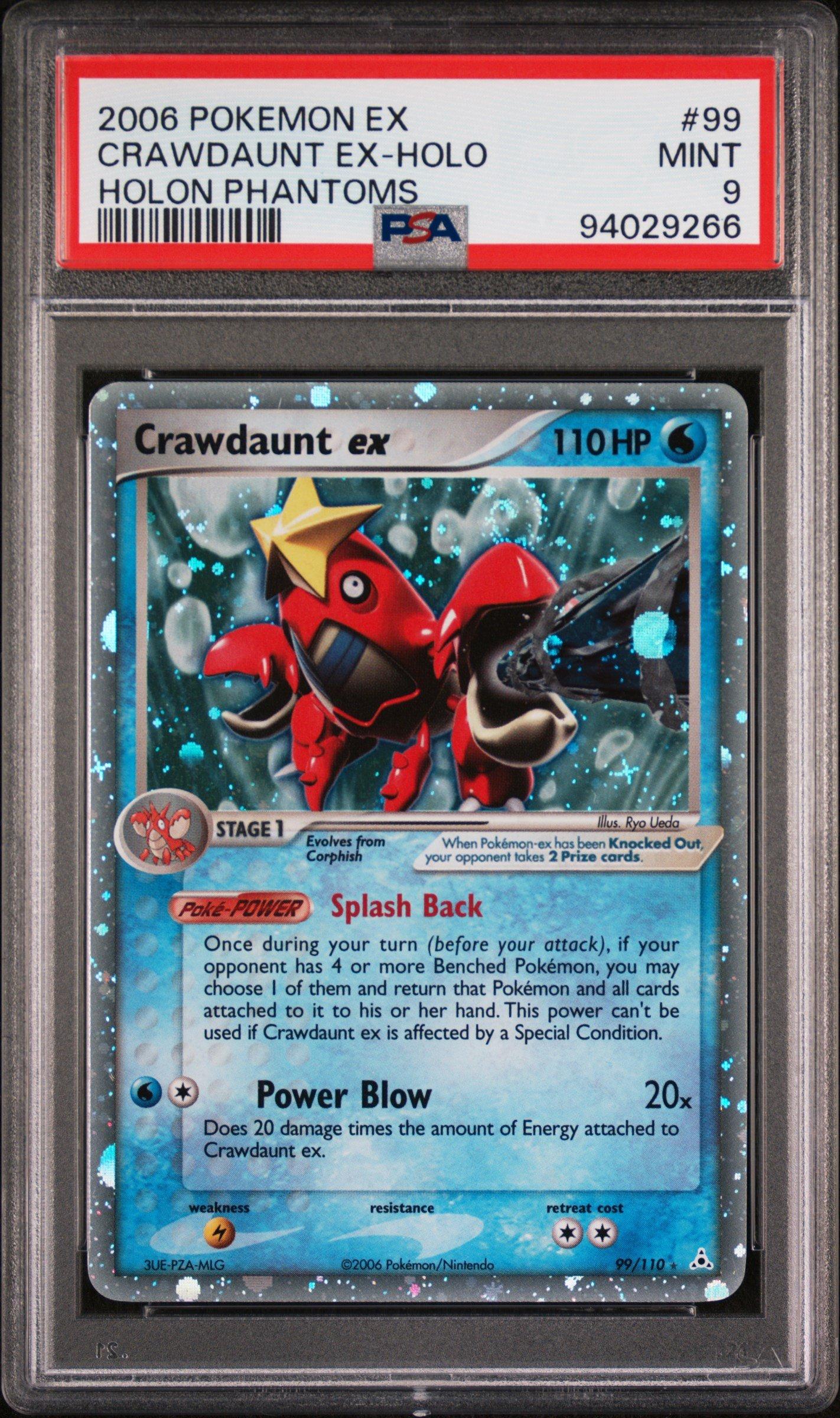 2006 Pokemon Ex Holon Phantoms 99 Crawdaunt Ex-holo PSA
