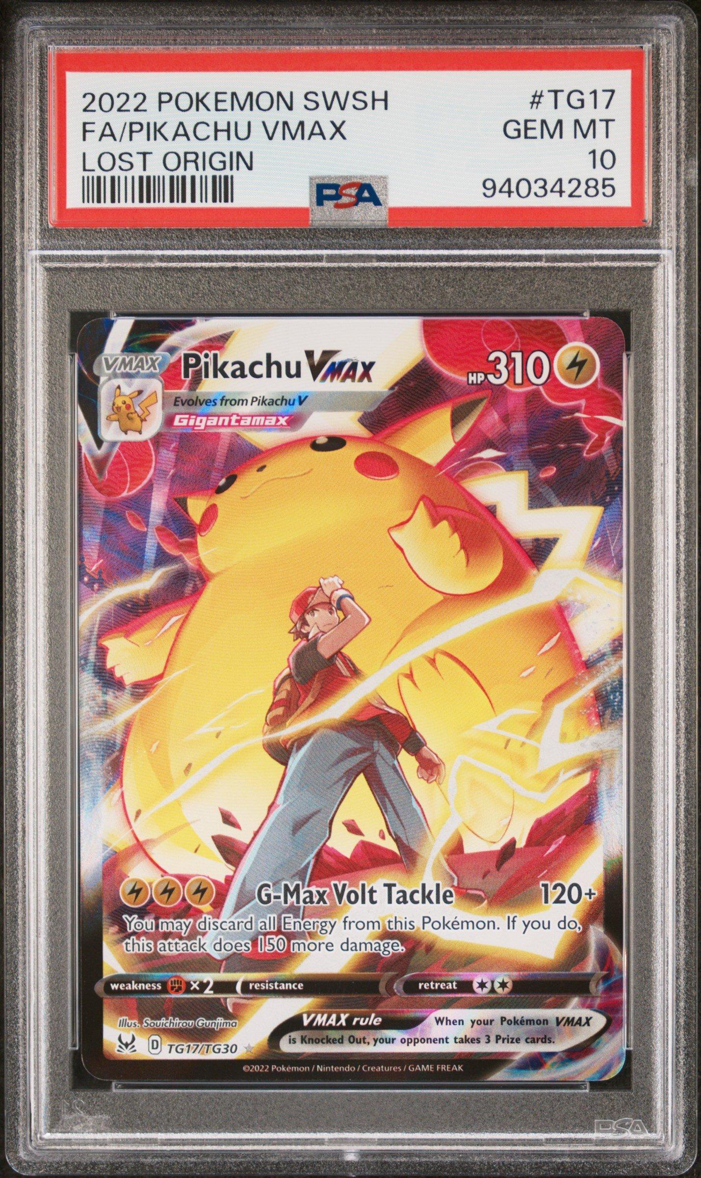 2022 Pokemon Sword & Shield Lost Origin Tg17 Full Art/pikachu Vmax