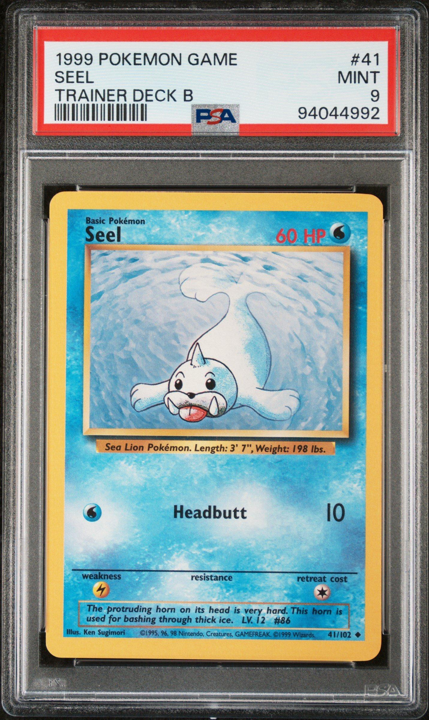 1999 Pokemon Game 41 Seel Trainer Deck B PSA