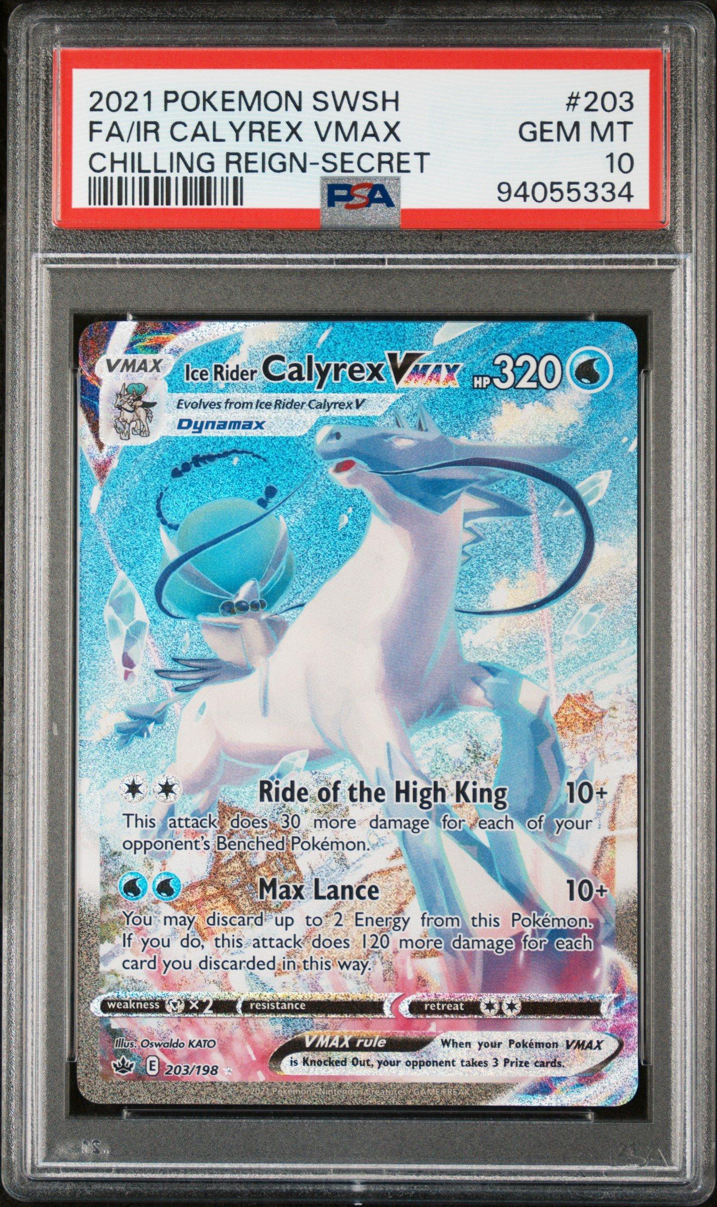 2021 Pokemon Sword & Shield Chilling Reign 203 Full Art/ice Rider