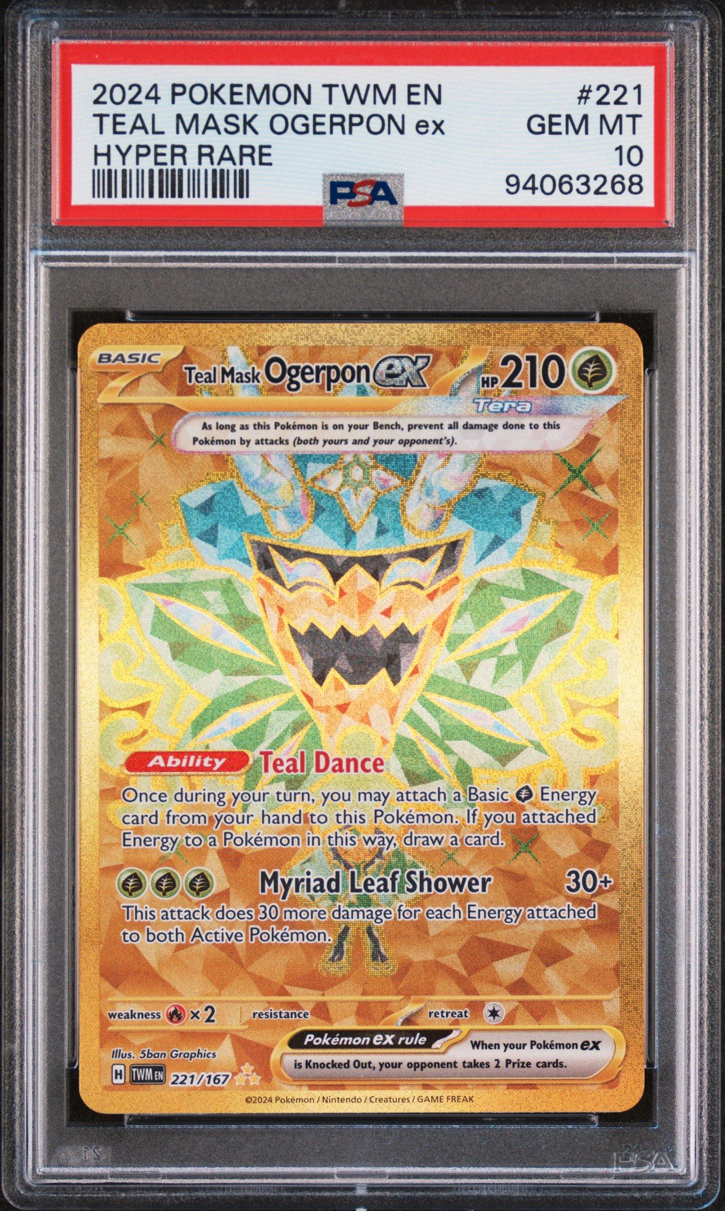 2024 Pokemon Twm En-twilight Masquerade 221 Teal Mask Ogerpon Ex