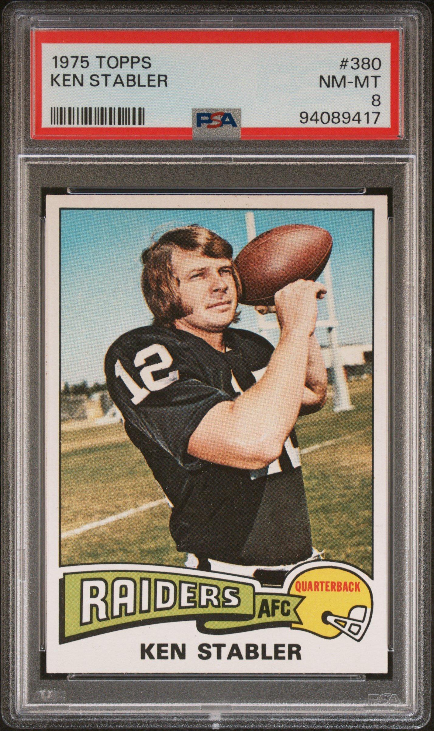 1975 Topps 380 Ken Stabler PSA 8