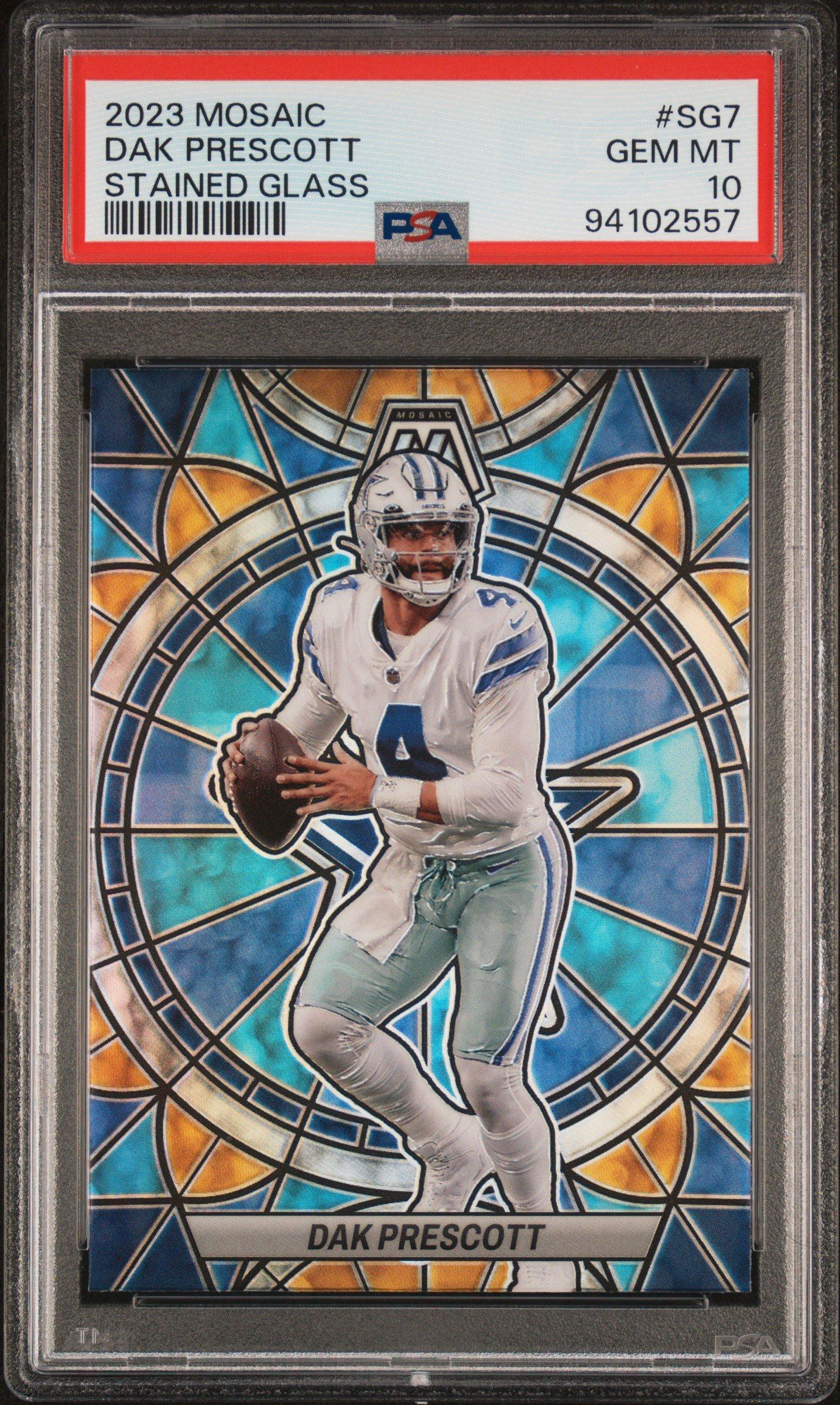 2023 Panini Mosaic Stained Glass Sg7 Dak Prescott PSA 10