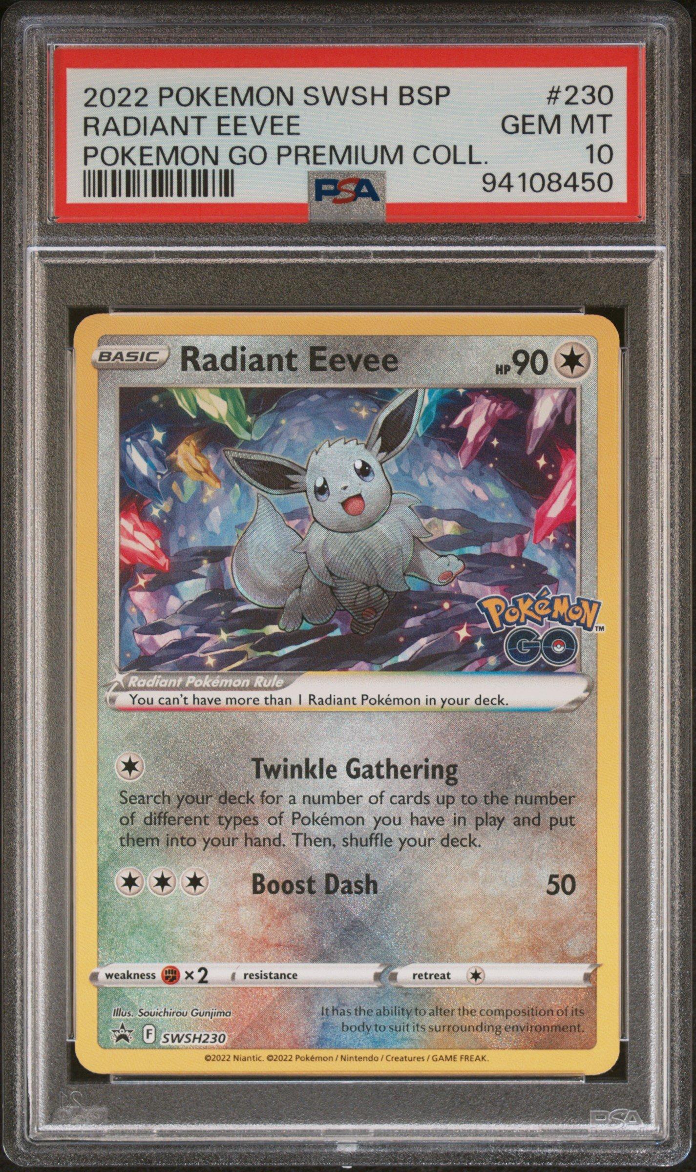 2022 Pokemon Swsh Black Star Promo 230 Radiant Eevee Pokemon Go
