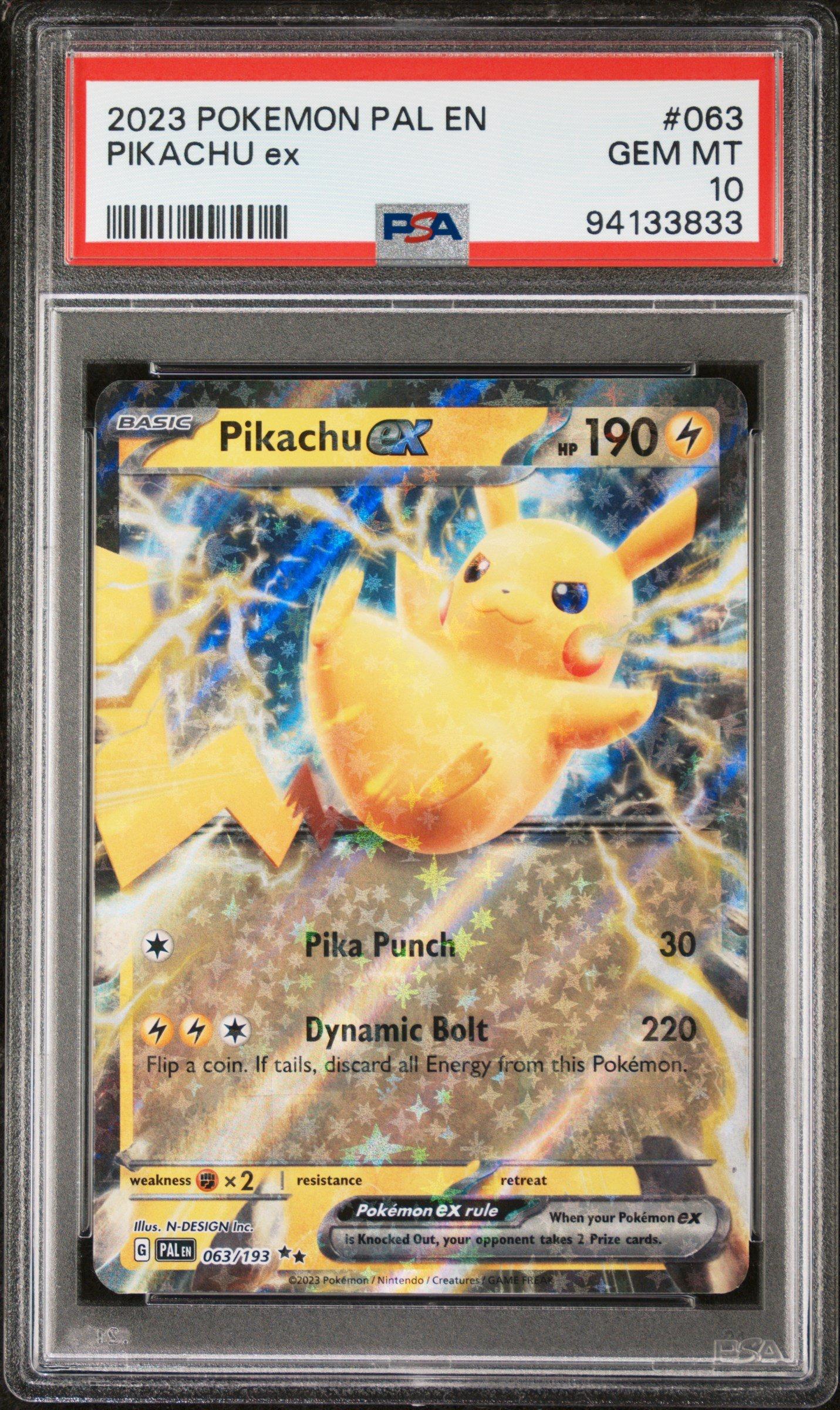 2023 ピカチュウ ART RARE 2023 Pokemon Pal En-paldea Evolved 063 Pikachu Ex PSA 10 Graded
