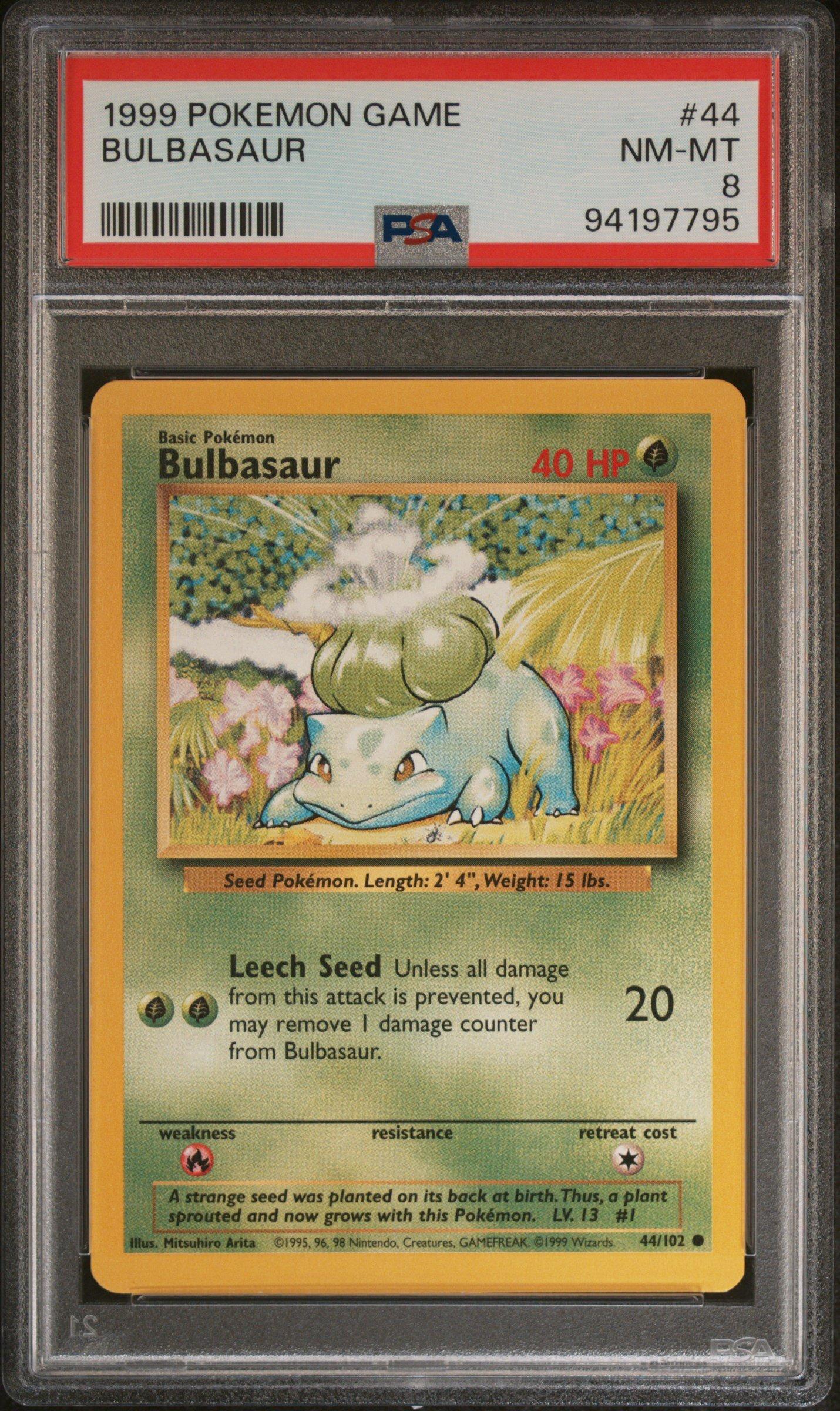 1999 bulbasaur pokemon card value - Gym Challenge 39/132 [GG] Leech Seed (20) Unless all damage from this attack is prevented Bulbasaur - Base #44 Price