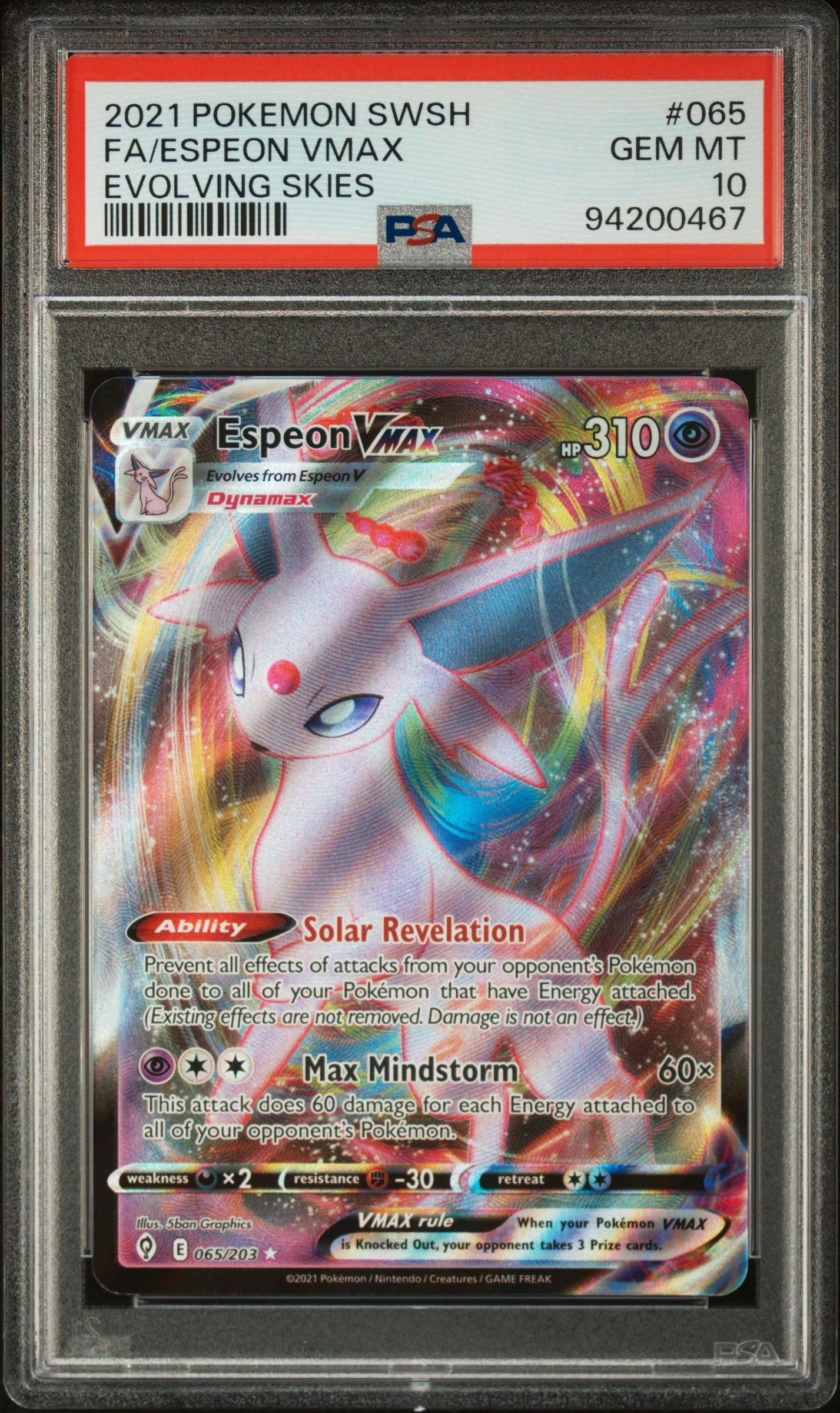 【PSA10】 エーフィ VMAX SA ESPEON VMAX Pokemon Fusion Strike Espeon VMAX 270/264 Alternative Art
