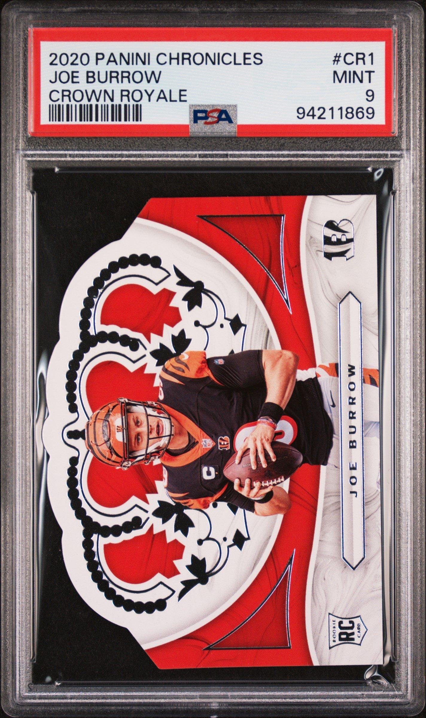 2020 Panini Chronicles Crown Royale Cr1 Joe Burrow PSA 9