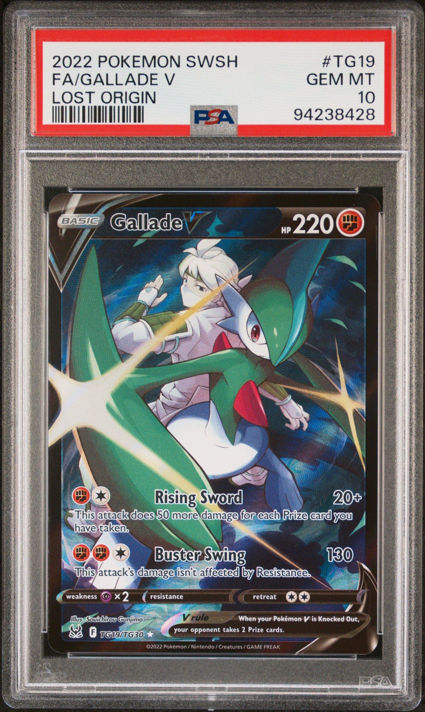 2022 Pokemon Sword & Shield Lost Origin Tg19 Full Art/gallade V PSA 10  Graded Card | GameStop