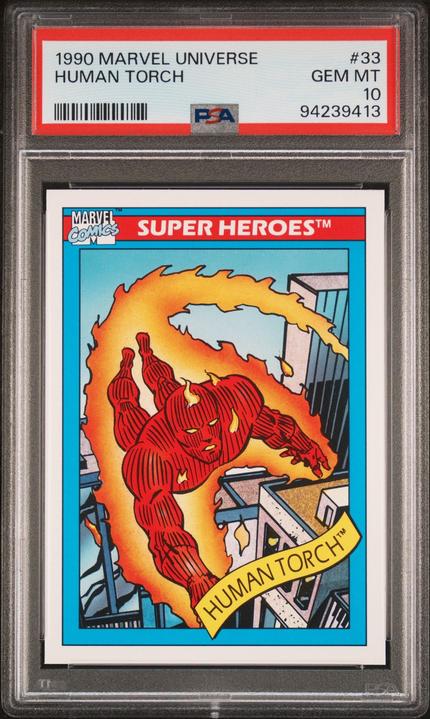 1990 Marvel Universe 33 Human Torch PSA 10