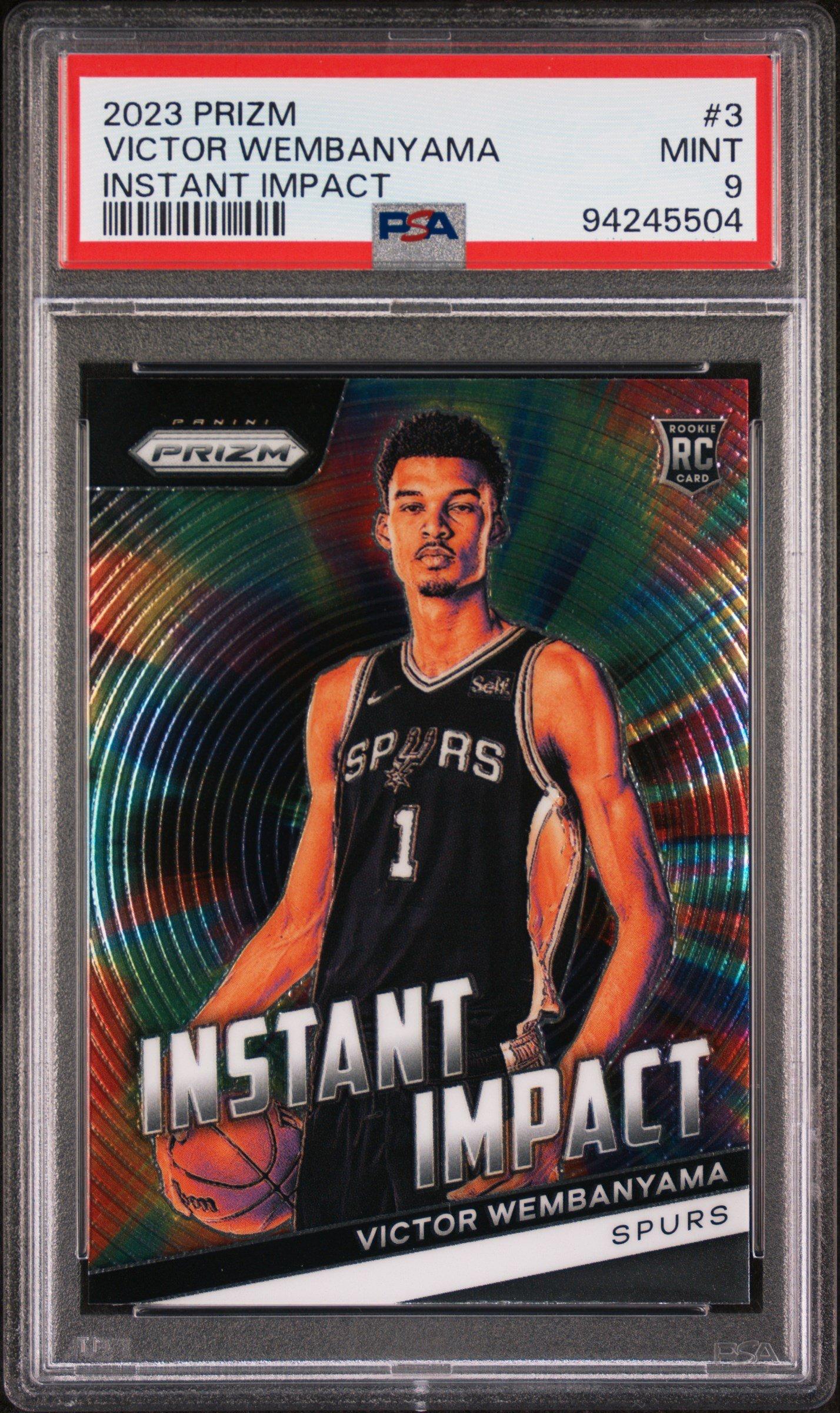 2023 Panini Prizm Instant Impact 3 Victor Wembanyama PSA 9 Graded 