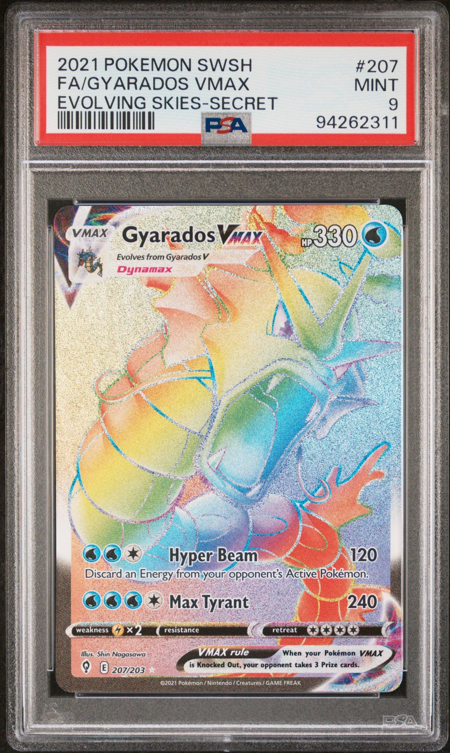 2021 Pokemon Sword & Shield Evolving Skies 207 Full Art/gyarados