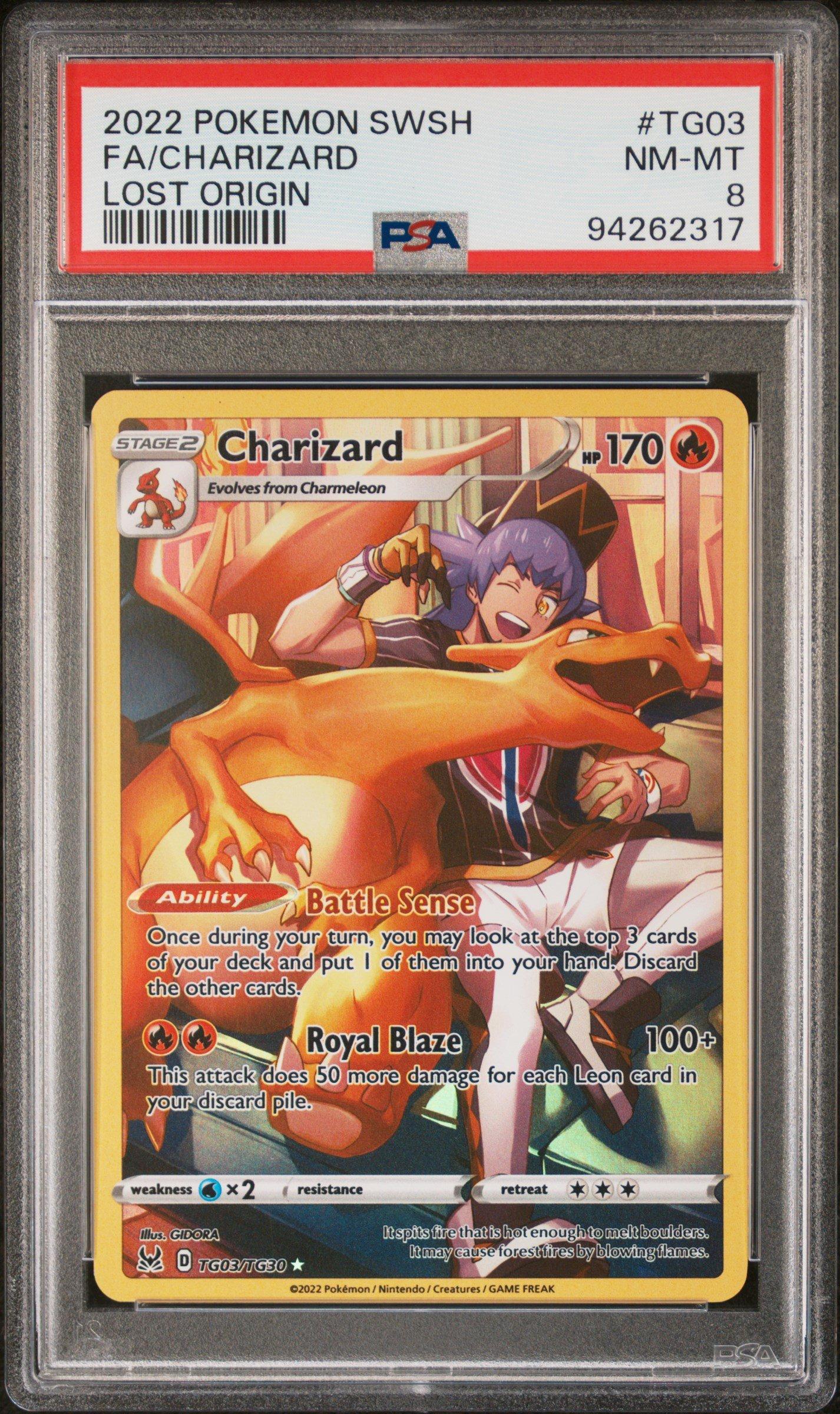 2022 Pokemon Sword & Shield Lost Origin Tg03 Full Art/charizard