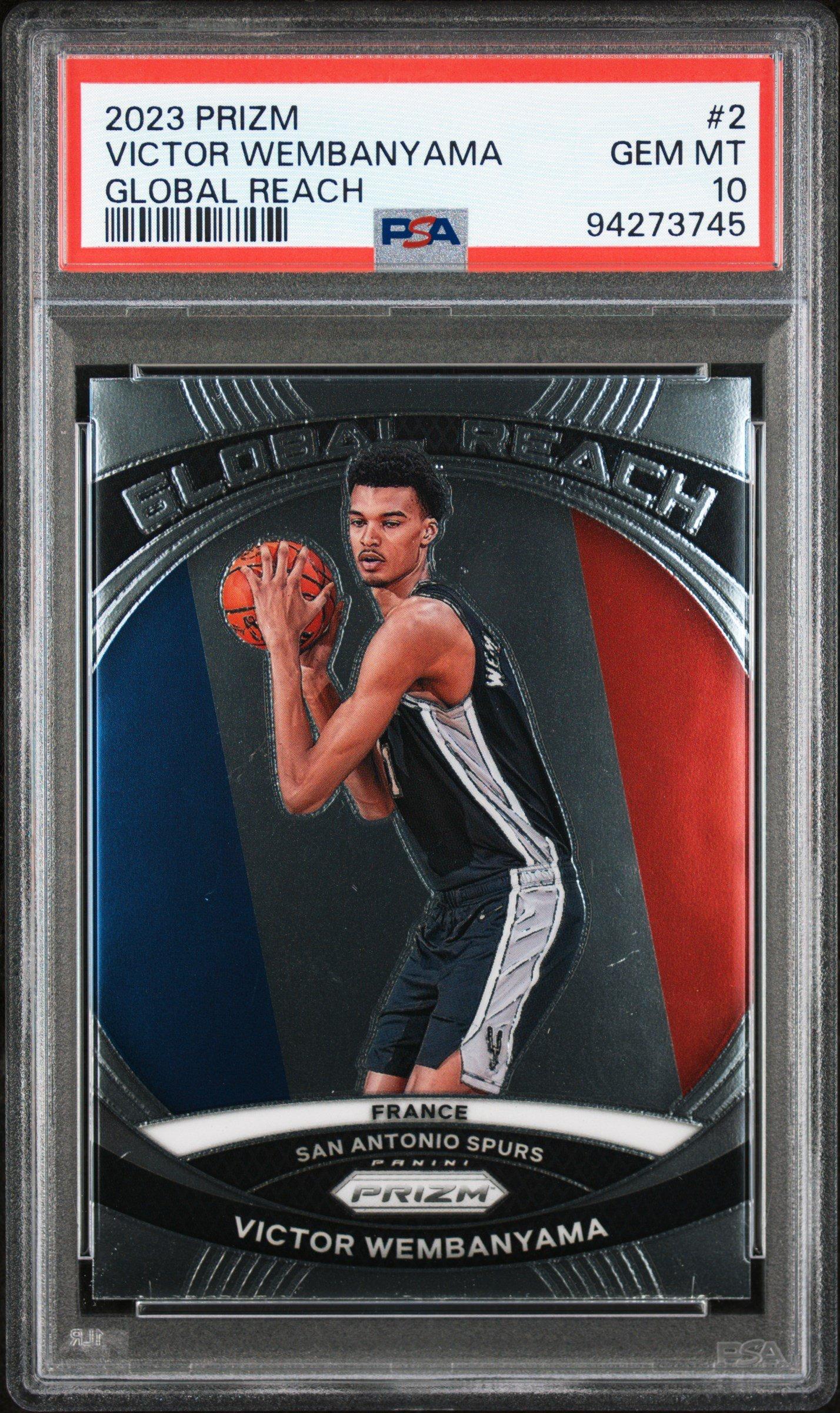 2023 Panini Prizm Global Reach 2 Victor Wembanyama PSA 10