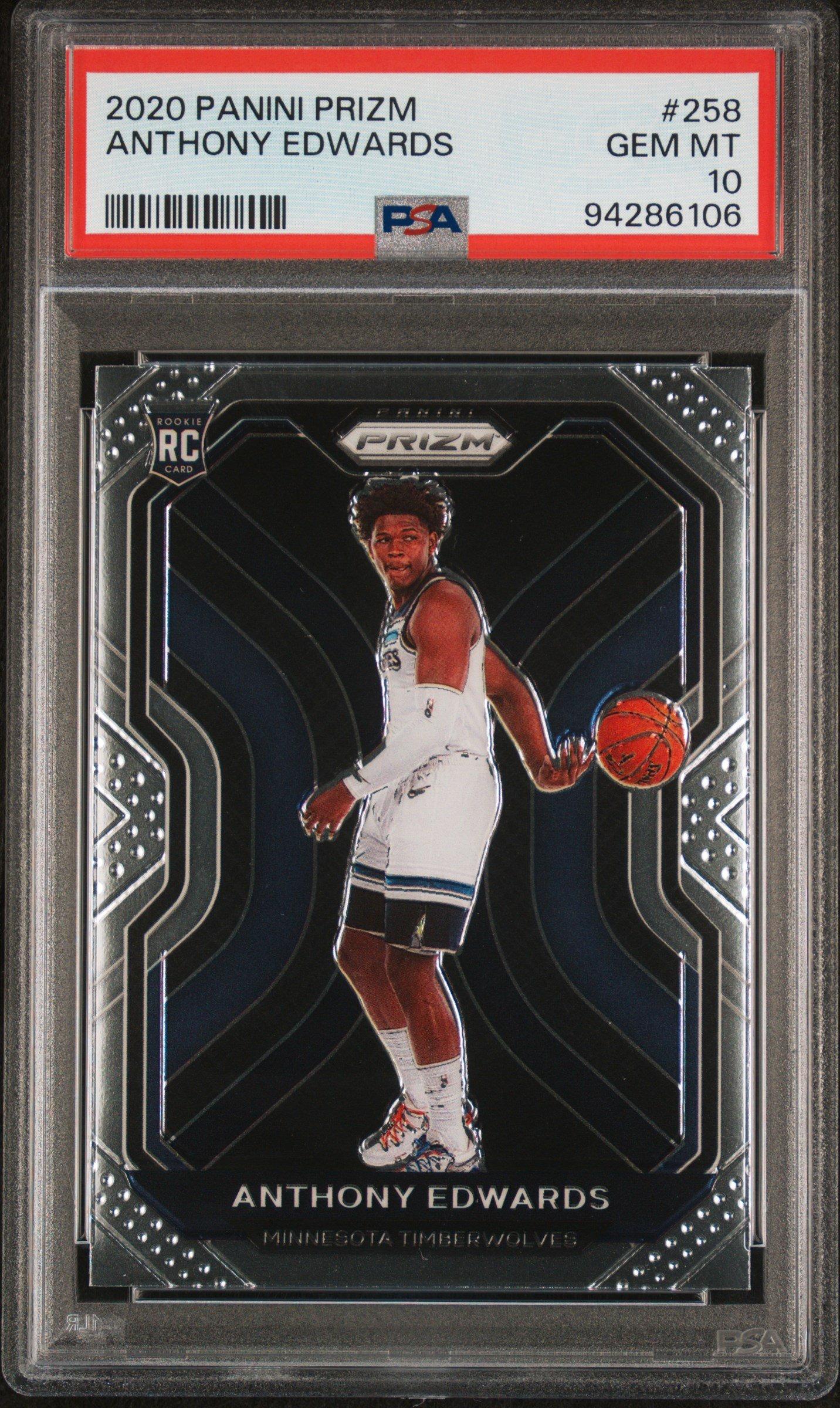 2020 Panini Prizm 258 Anthony Edwards PSA 10 Graded Card | GameStop
