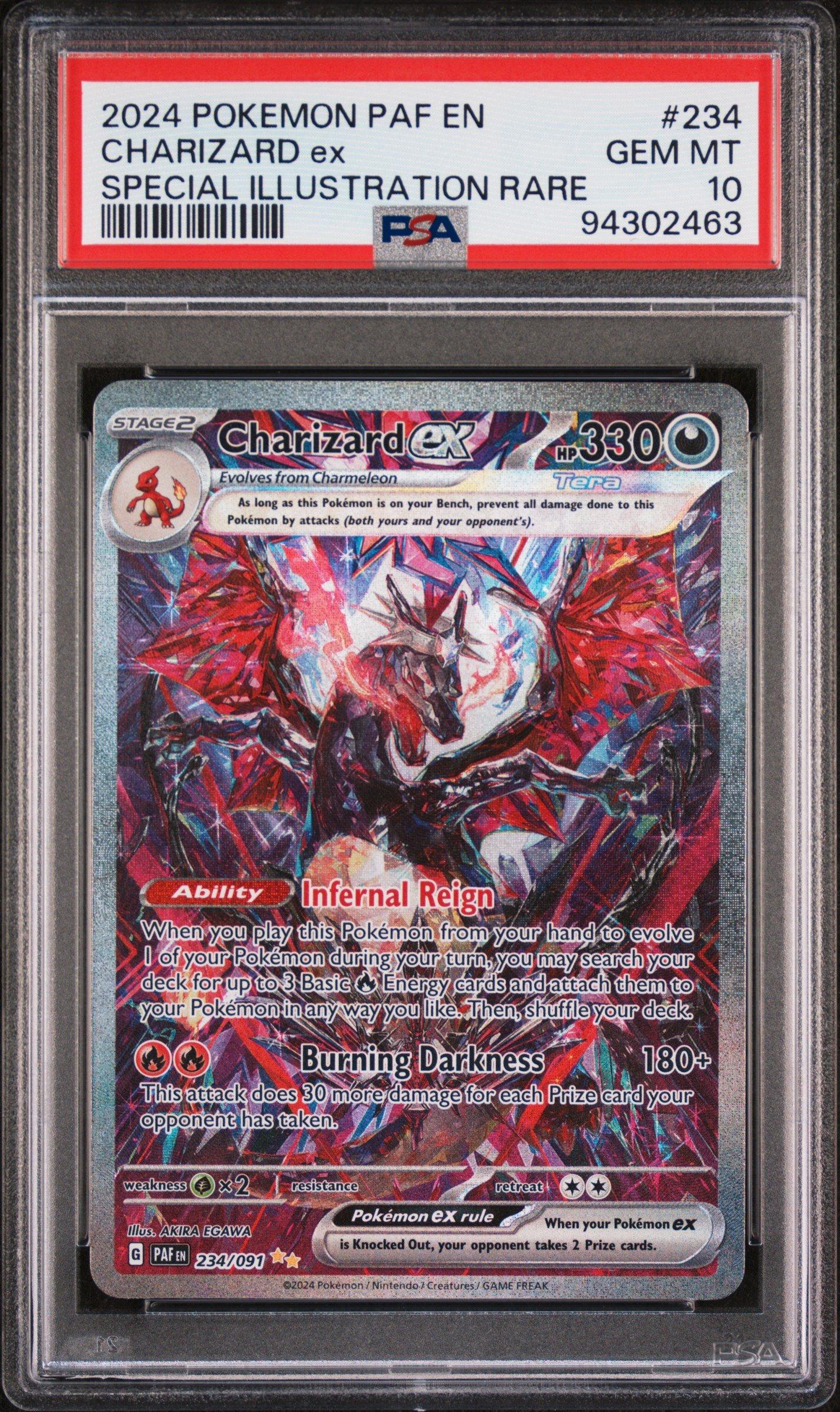 2024 Pokemon Paf En-paldean Fates 234 Charizard Ex Special