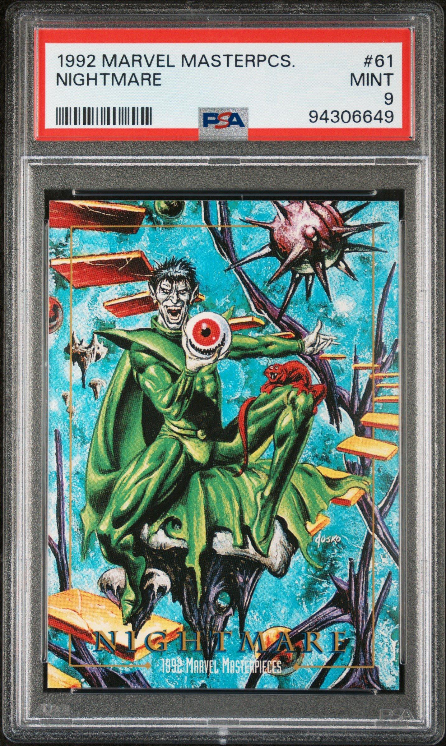 1992 Marvel Masterpieces 61 Nightmare PSA 9