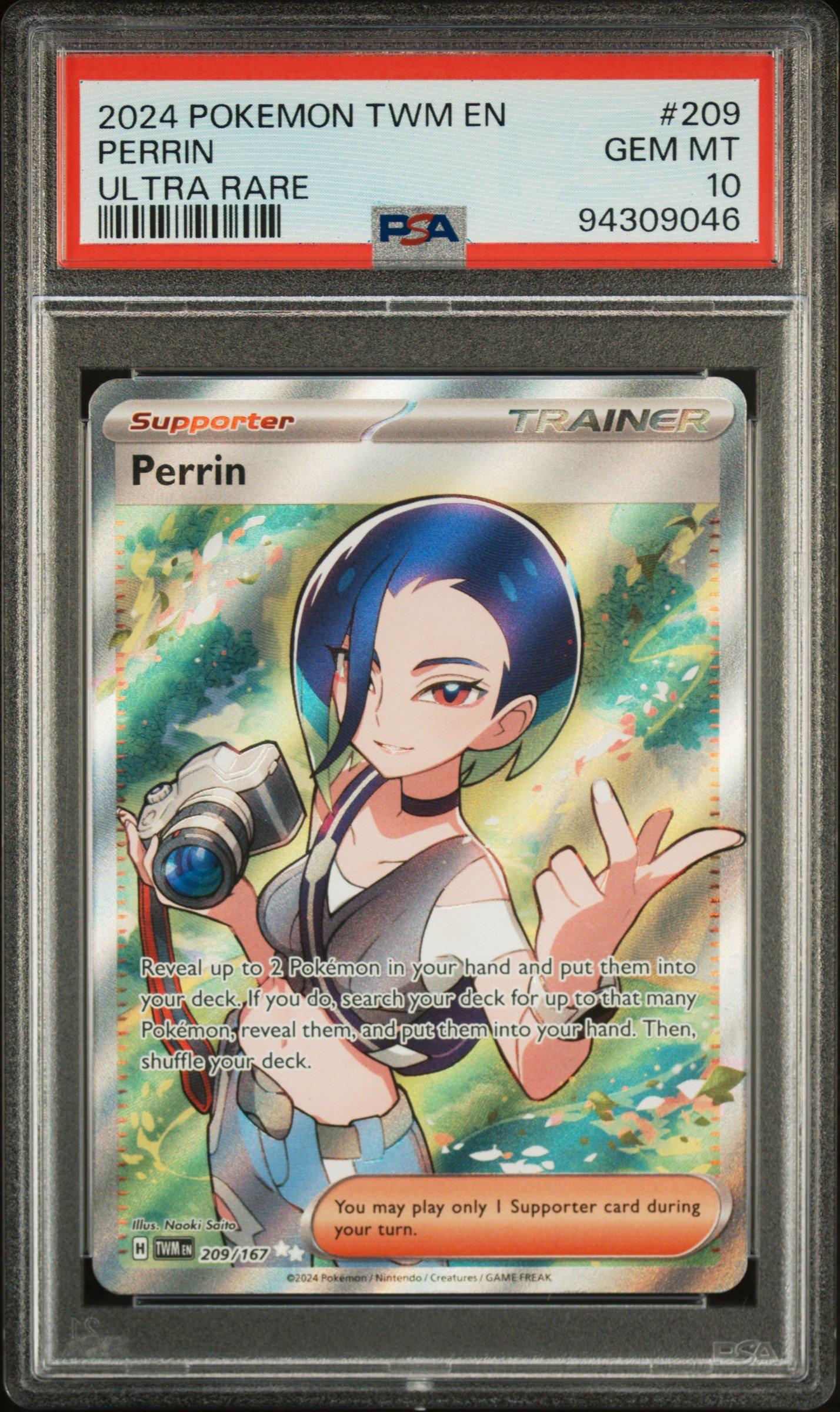 2024 Pokemon Twm En-twilight Masquerade 209 Perrin Ultra Rare PSA