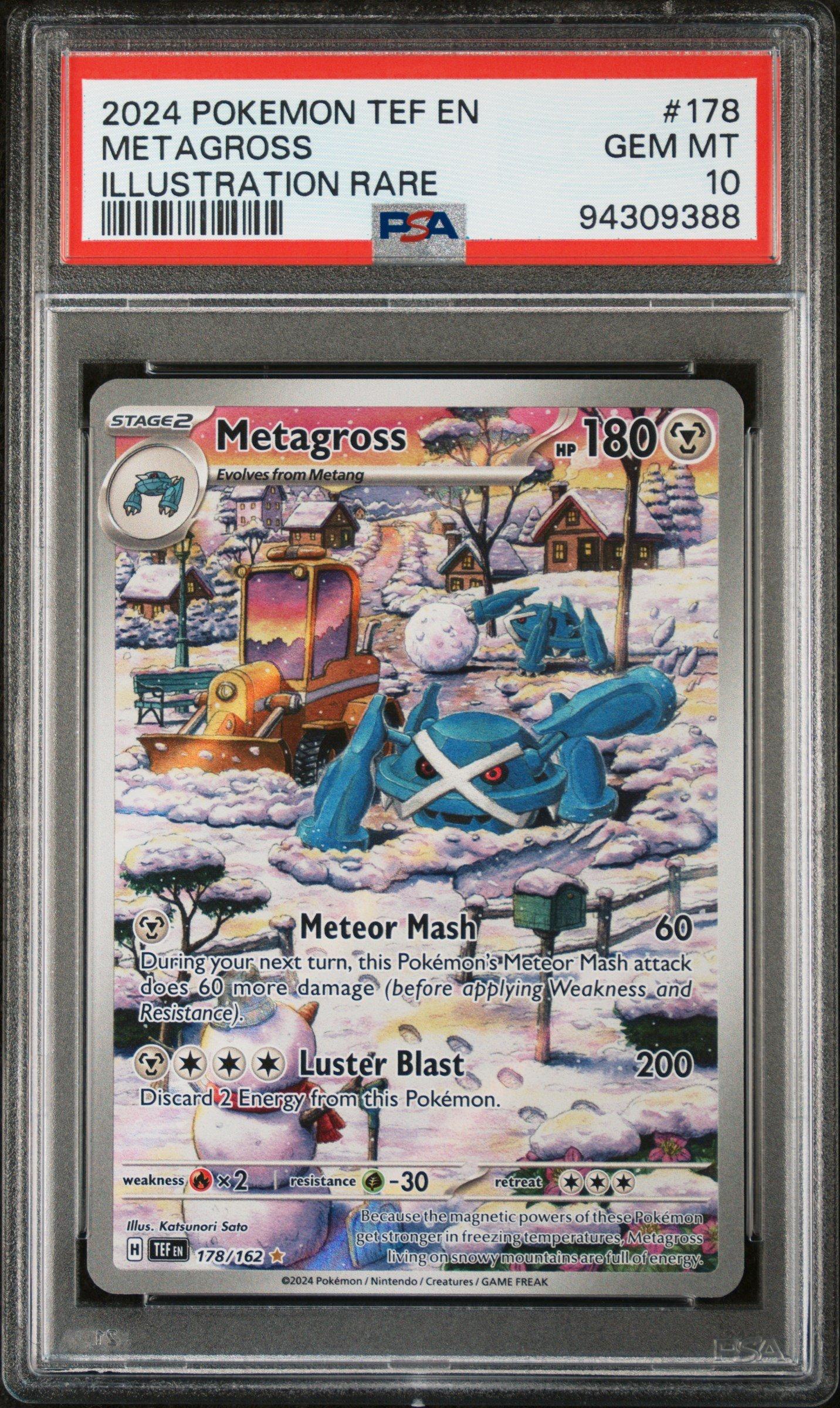 2024 Pokemon Tef En-temporal Forces 178 Metagross Illustration