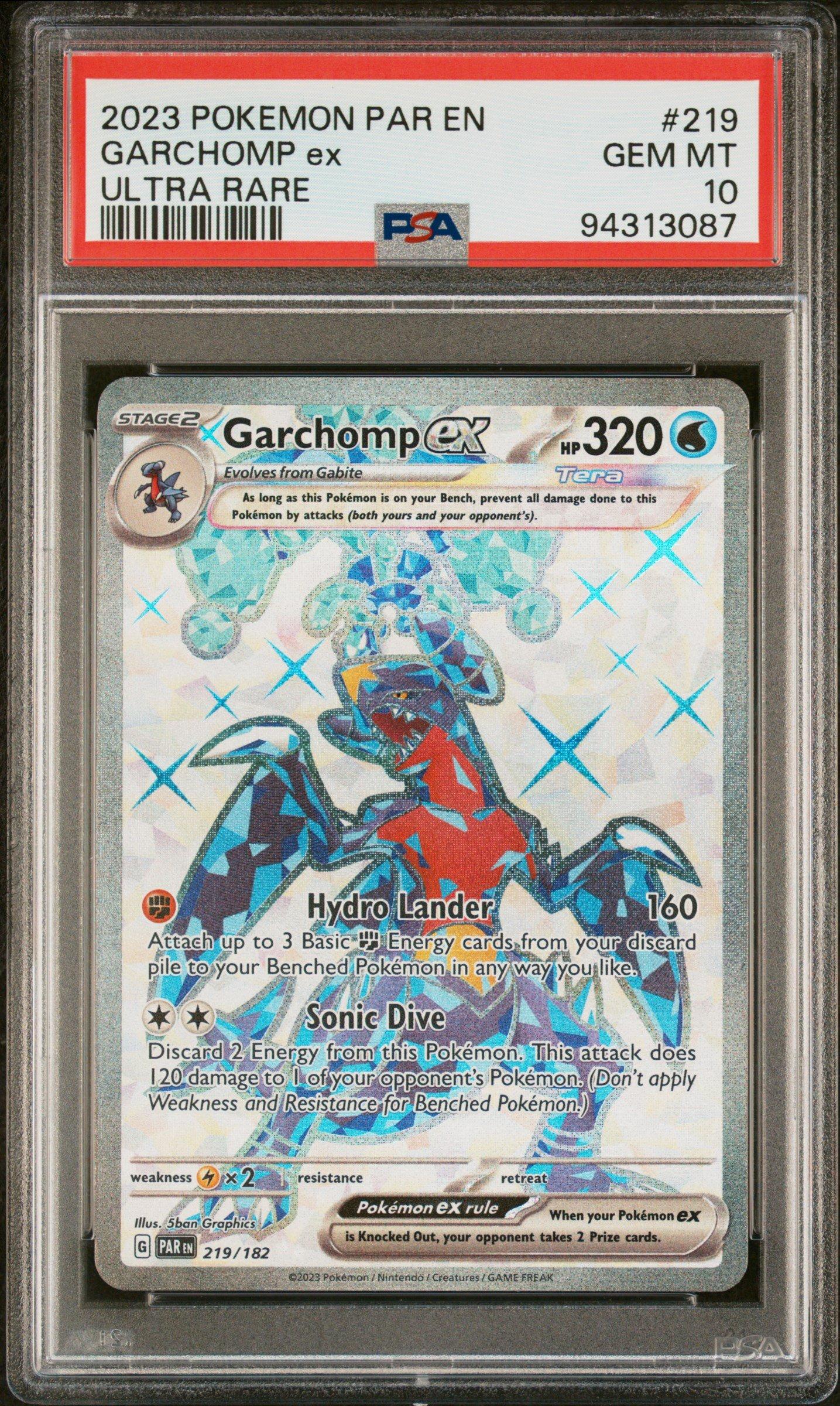 2023 Pokemon Par En-paradox Rift 219 Garchomp Ex Ultra Rare PSA 10 ...